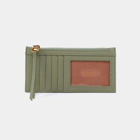 Carte Card Case In Pebbled Leather - Watercress