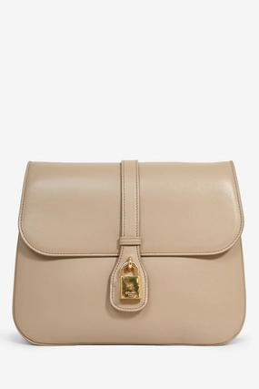 Celine 2022 Beige Leather Medium Tabou Crossbody Bag