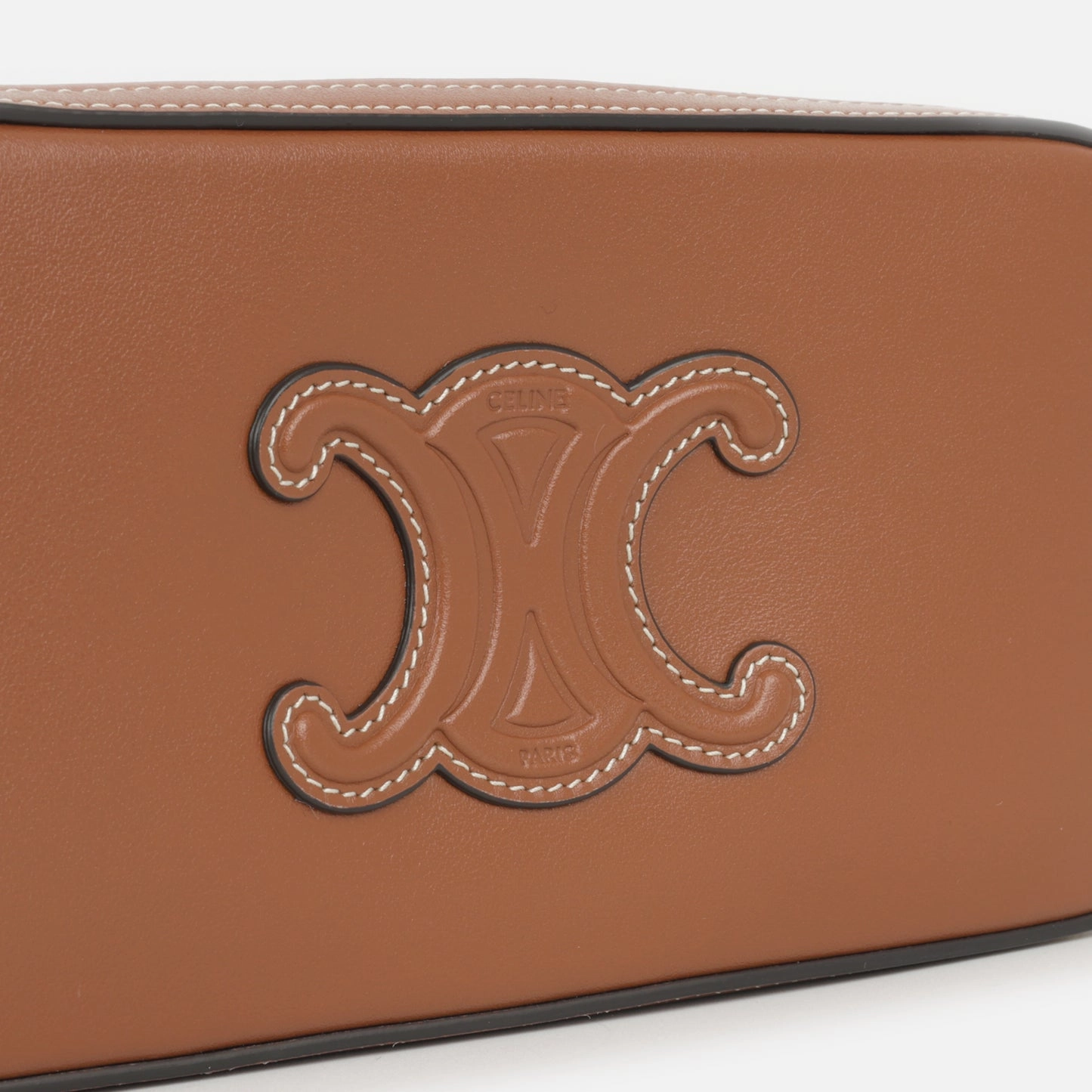 Celine - Mini Cuir Triomphe Camera Bag - Tan Smooth Calfskin GHW - Unused