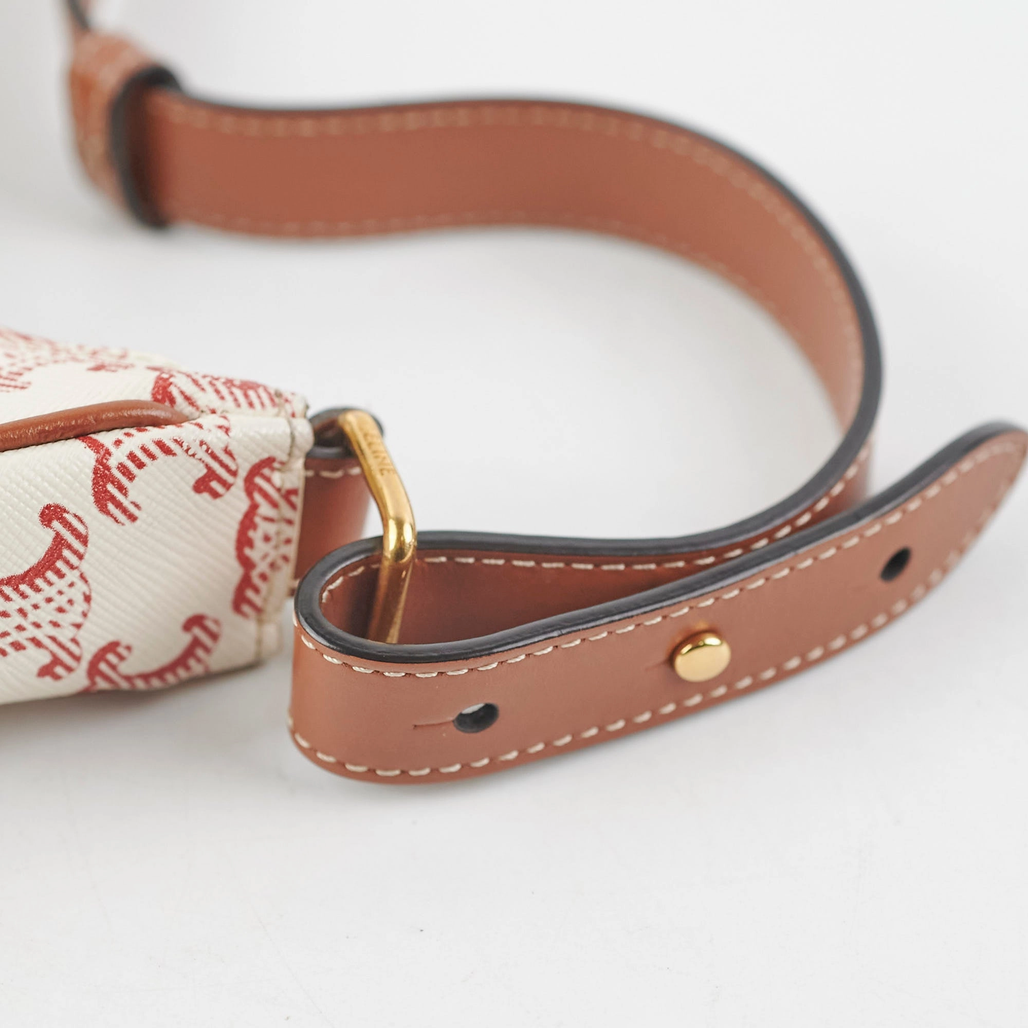 Celine Ava Triomphe Canvas Red