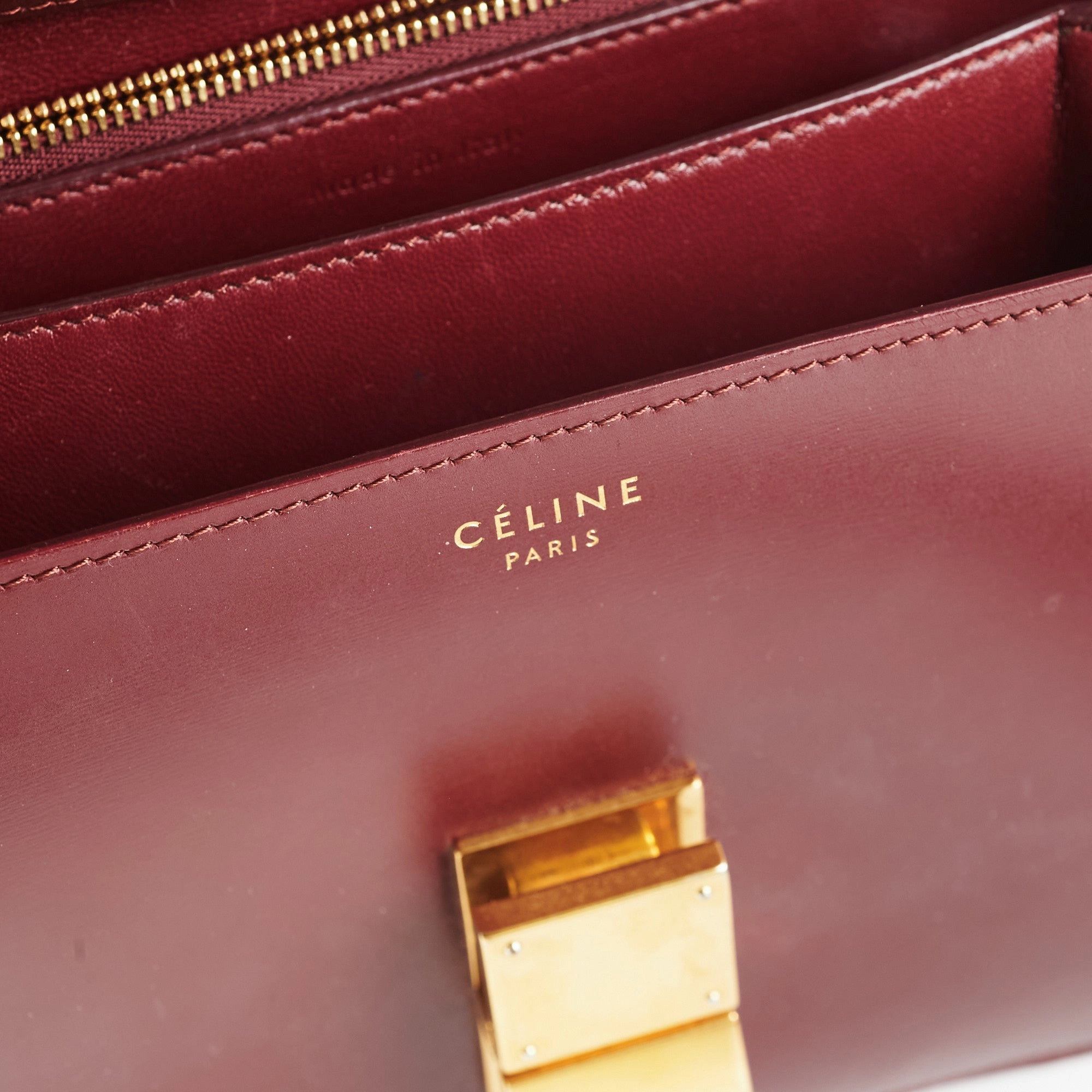 Celine Box Medium Burgundy