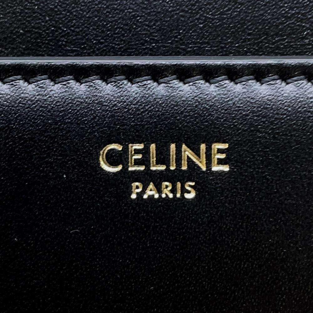 CELINE Busas 16 Shoulder Bag Black189193BEY Calf Leather Size Medium