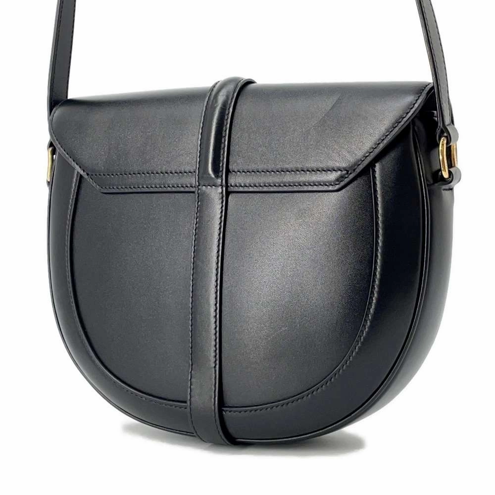 CELINE Busas 16 Shoulder Bag Black189193BEY Calf Leather Size Medium