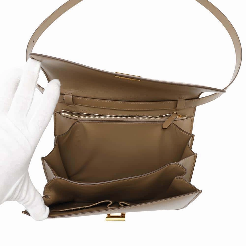 CELINE Classic Box Shoulder Bag Beige164173 Box Calf LeatherLeather Size Medium
