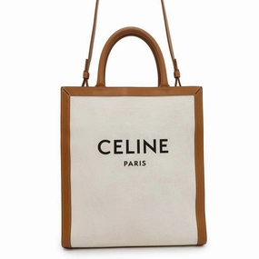 Celine Leather Canvas Shoulder Bag Tote Bag (Pre-Owned)