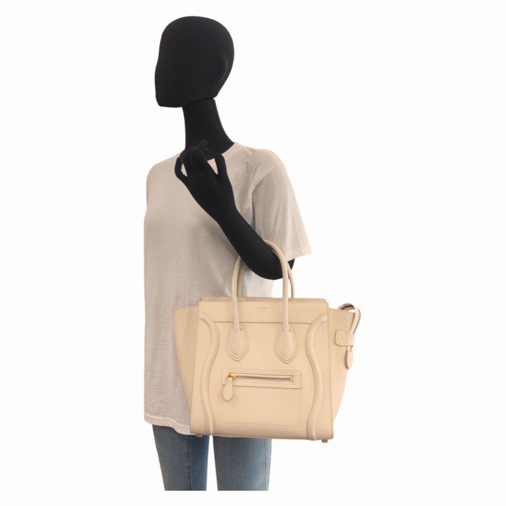 Celine Leather Handbag Tote Bag (Pre-Owned)