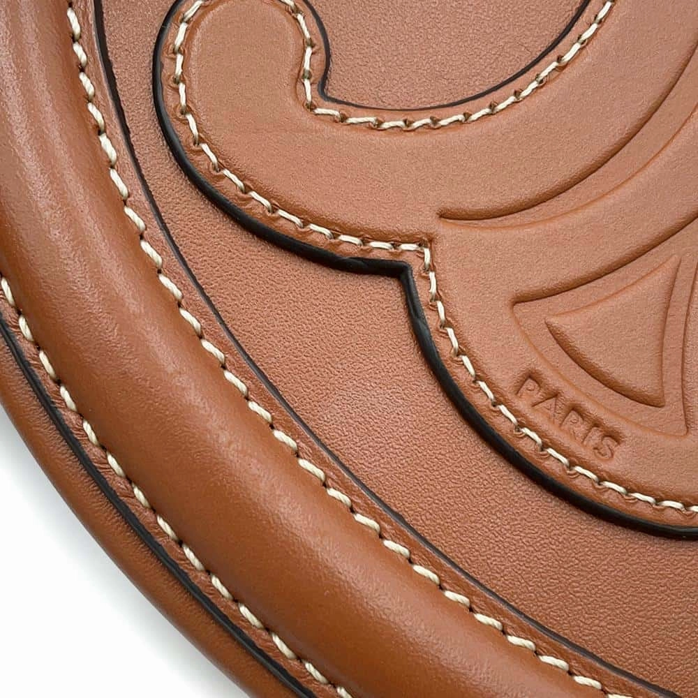 CELINE Oval Purse Cuir Triomphe Shoulder Bag Tan10I703DPQ Leather