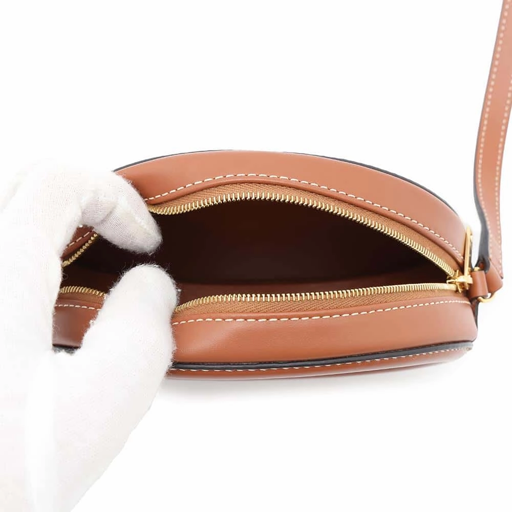 CELINE Oval Purse Cuir Triomphe Shoulder Bag Tan10I703DPQ Leather