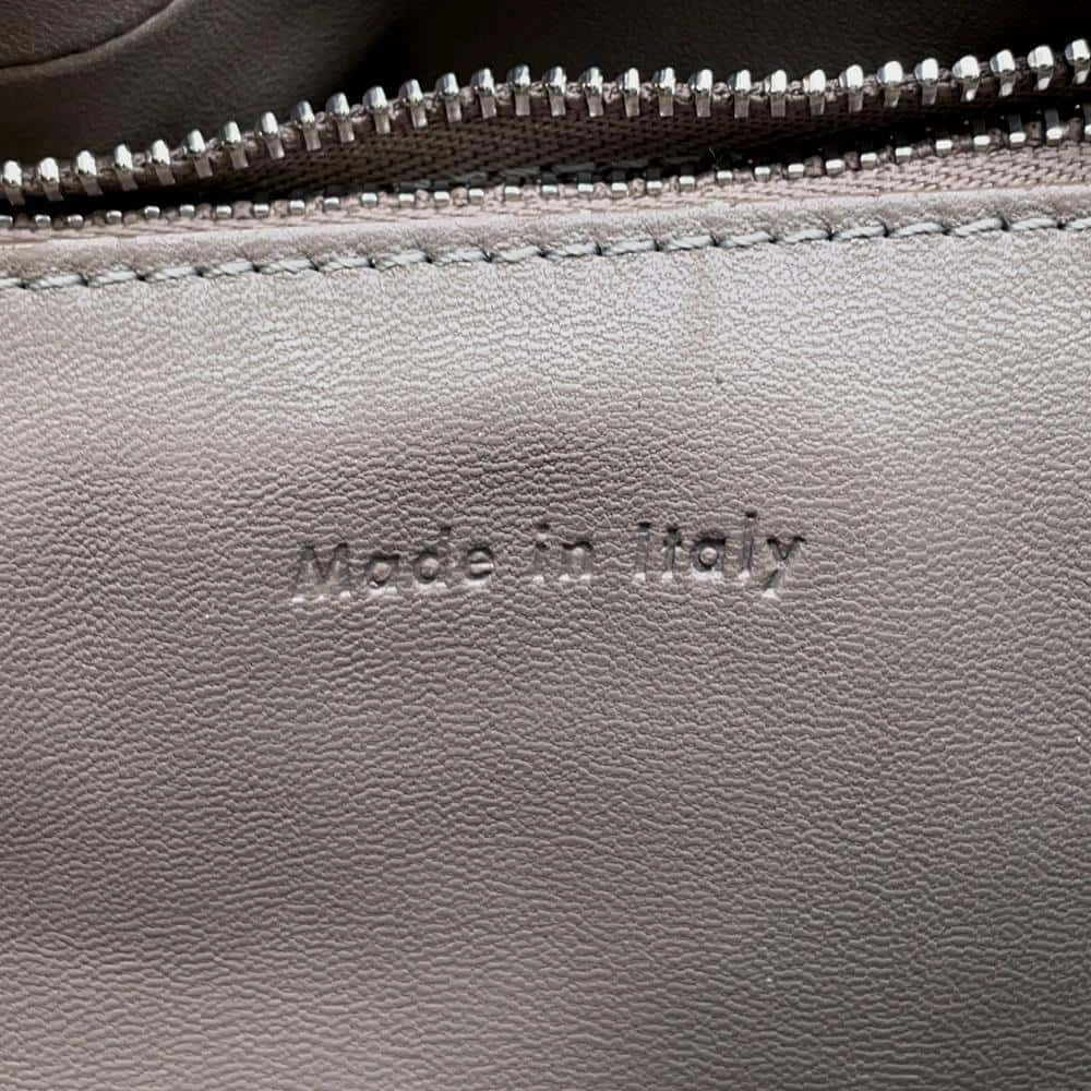 CELINE Pillow Shoulder Bag Gray Leather