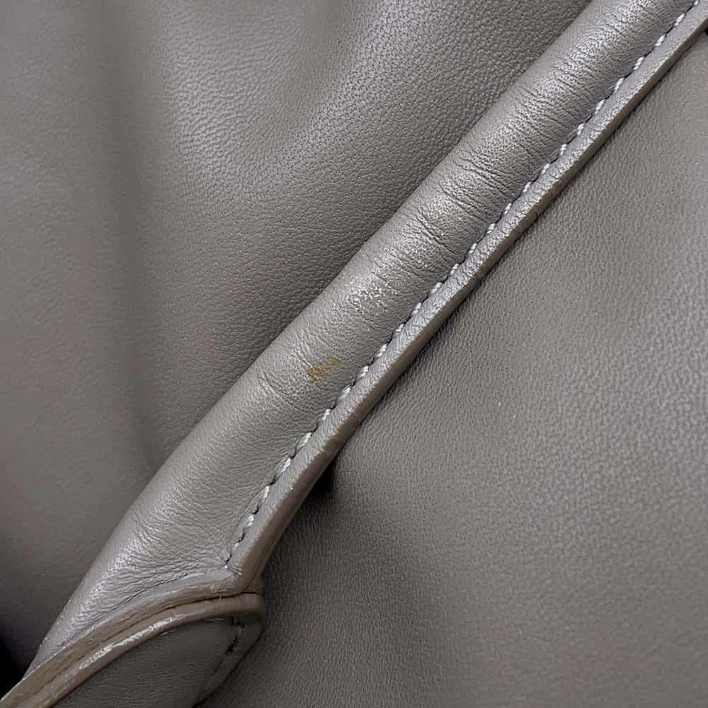 CELINE Pillow Shoulder Bag Gray Leather