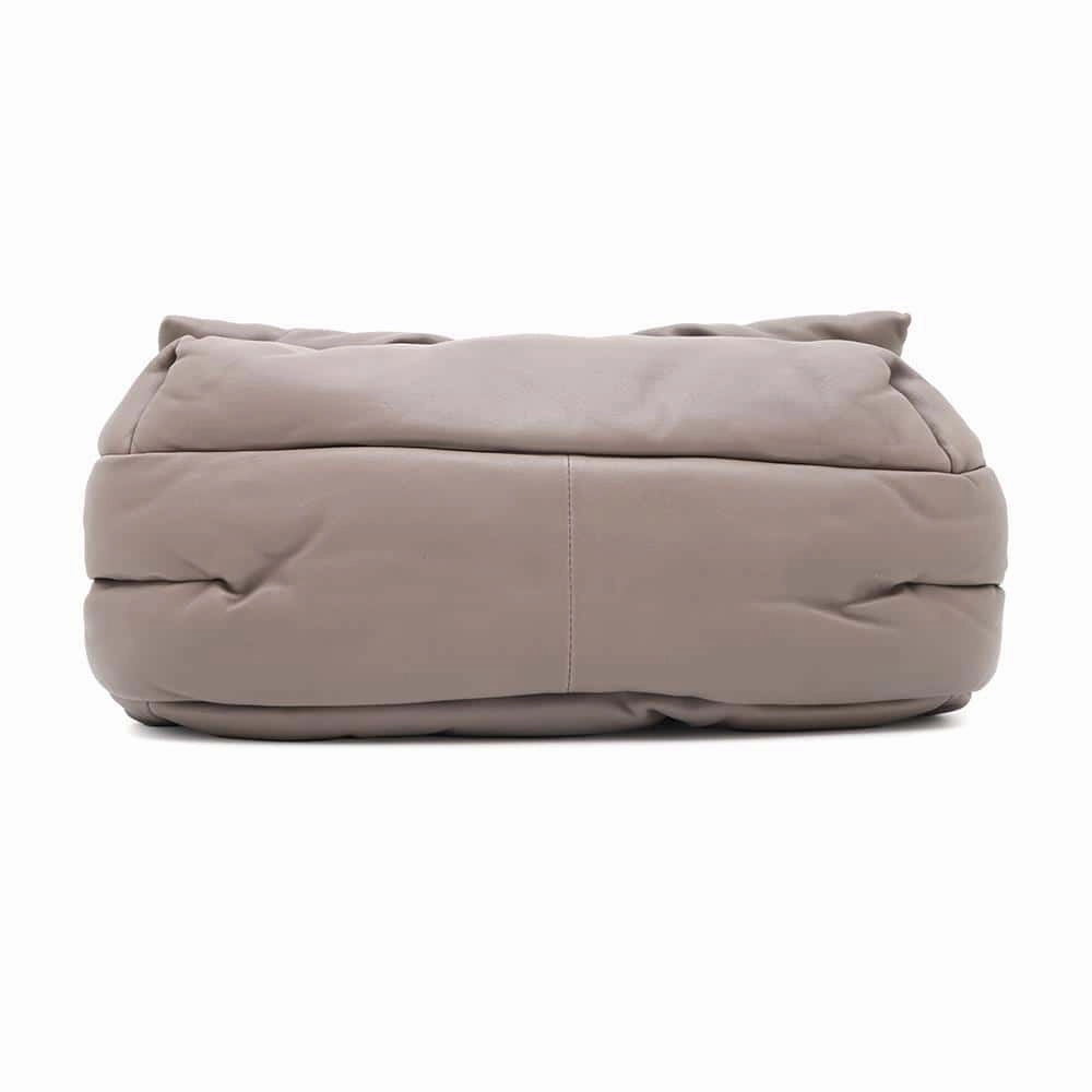 CELINE Pillow Shoulder Bag Gray Leather