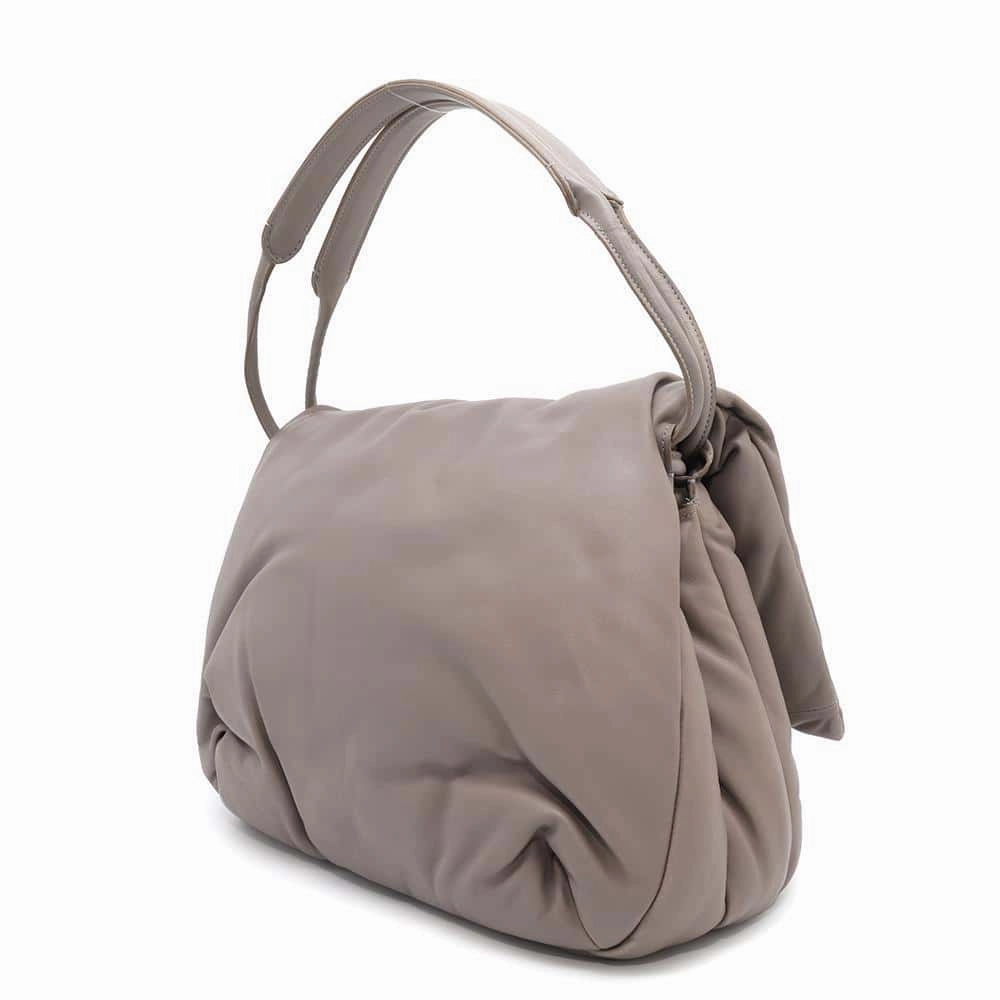 CELINE Pillow Shoulder Bag Gray Leather