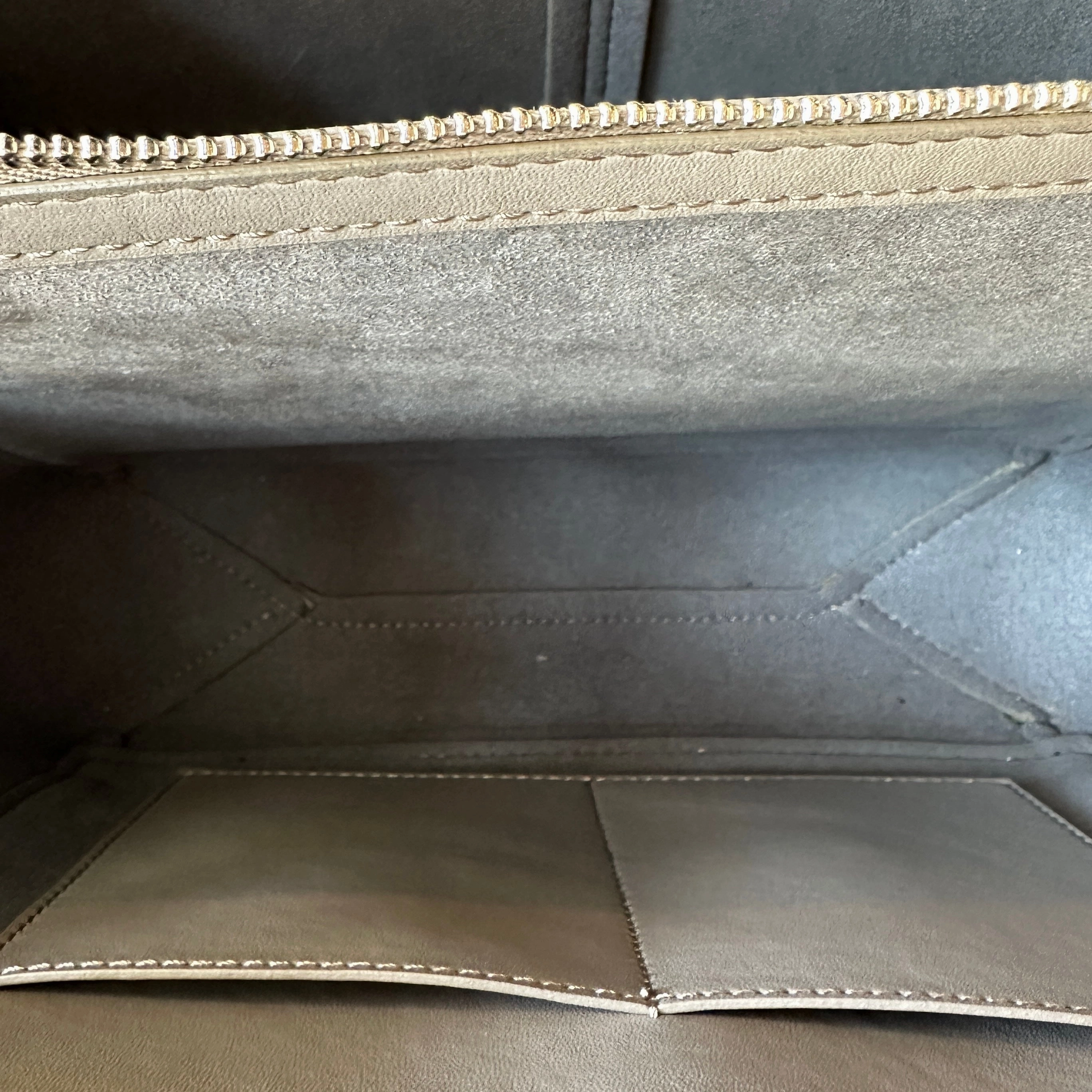 CELINE Tri-fold Medium Grey Shoulder Bag