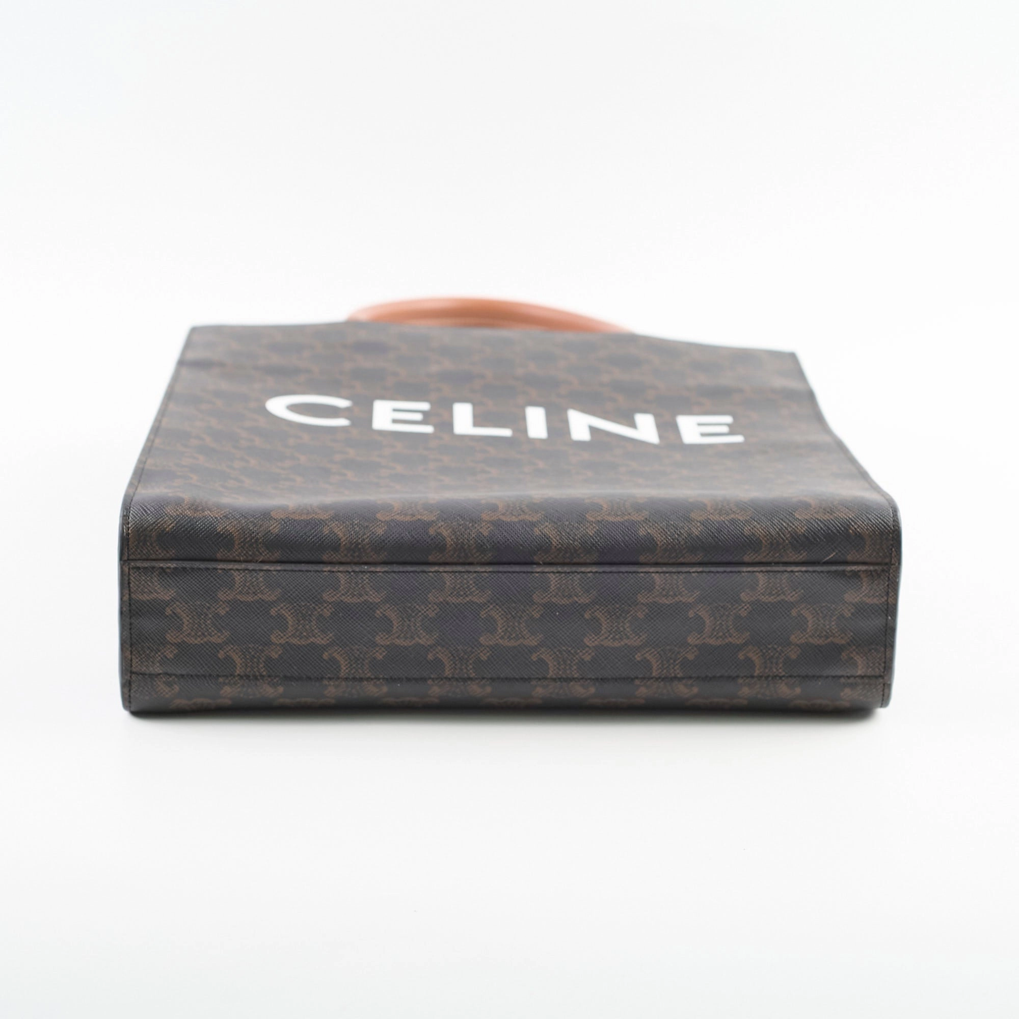 Celine Vertical Cabas Canvas Tote Brown