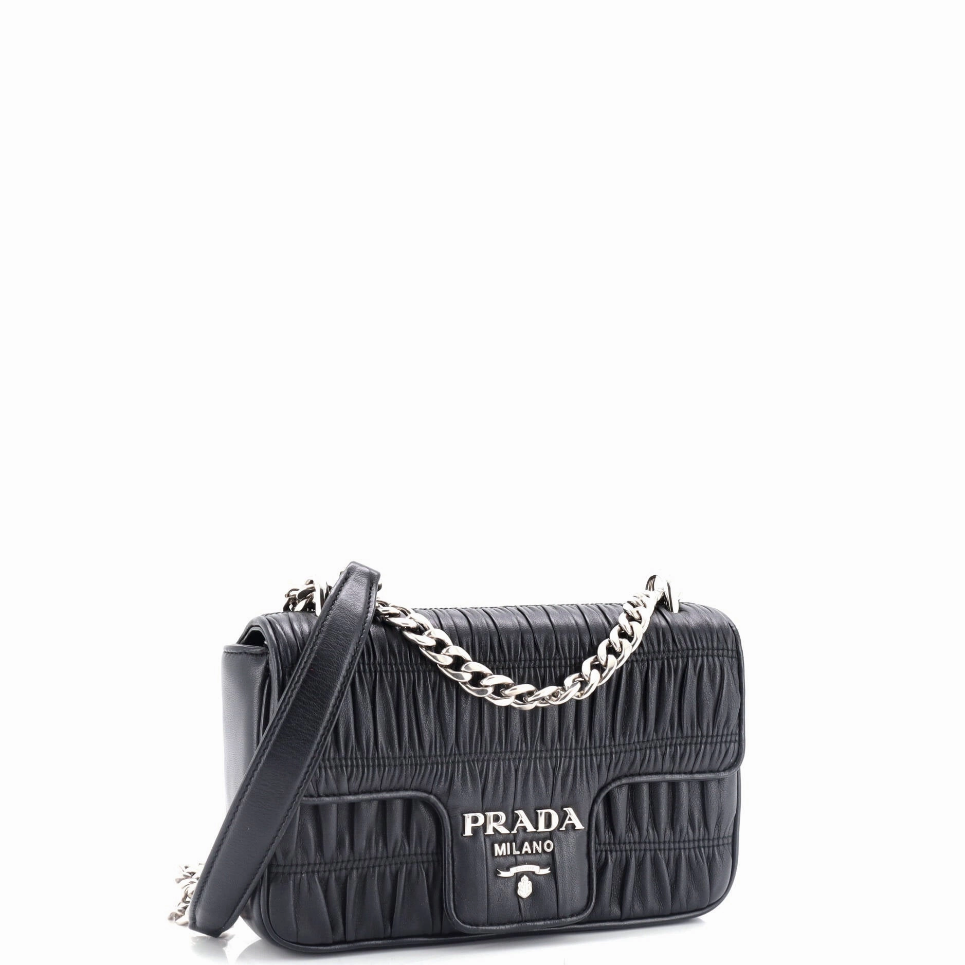 Chain Flap Shoulder Bag Nappa Gaufre Small