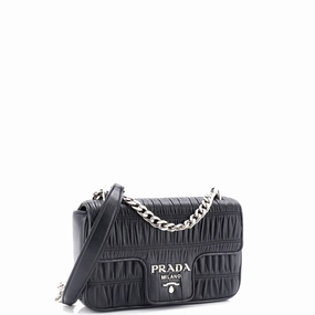 Chain Flap Shoulder Bag Nappa Gaufre Small