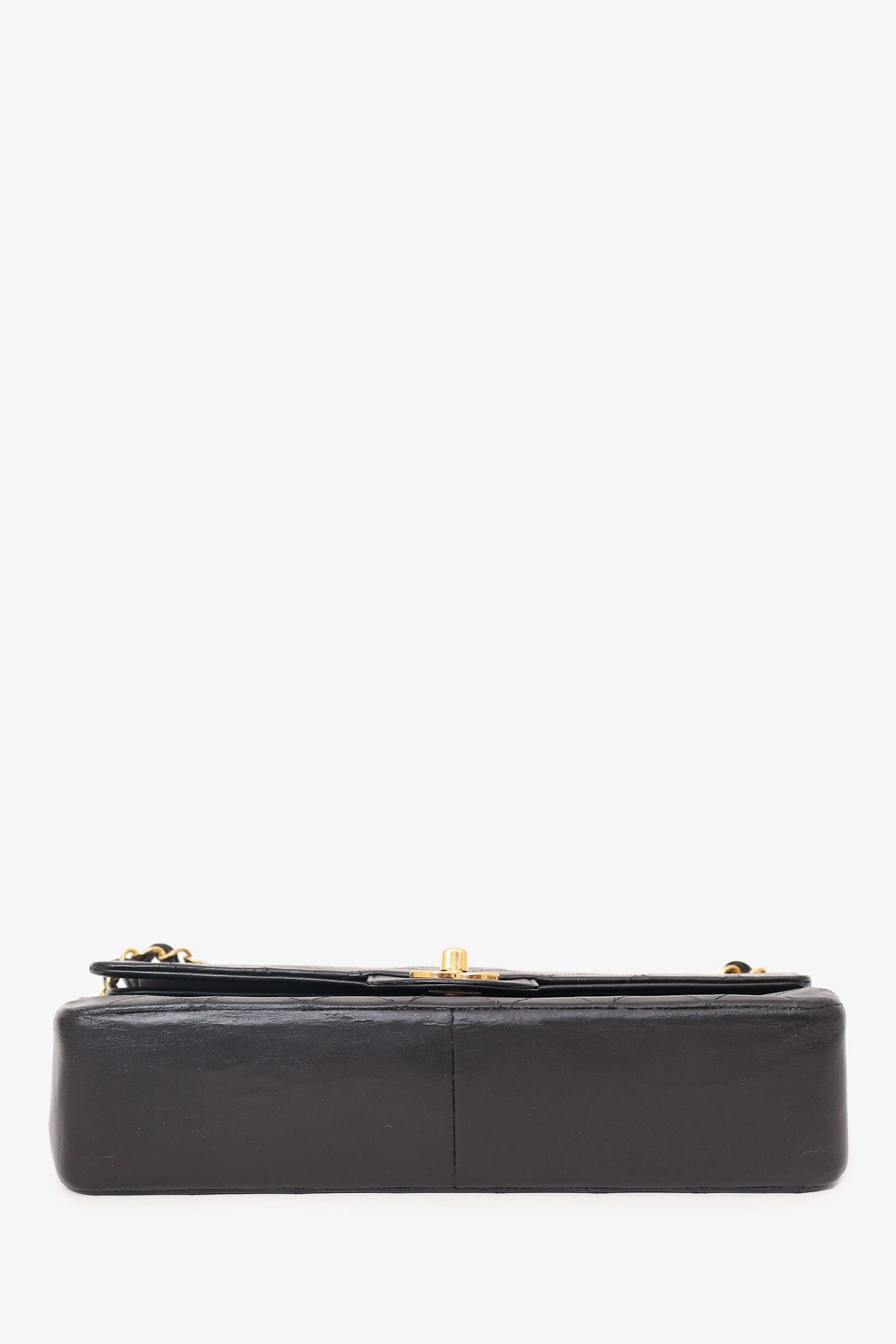Chanel 1986-88 Black Quilted Lambskin Medium Double Flap Bag 'Refurbished'
