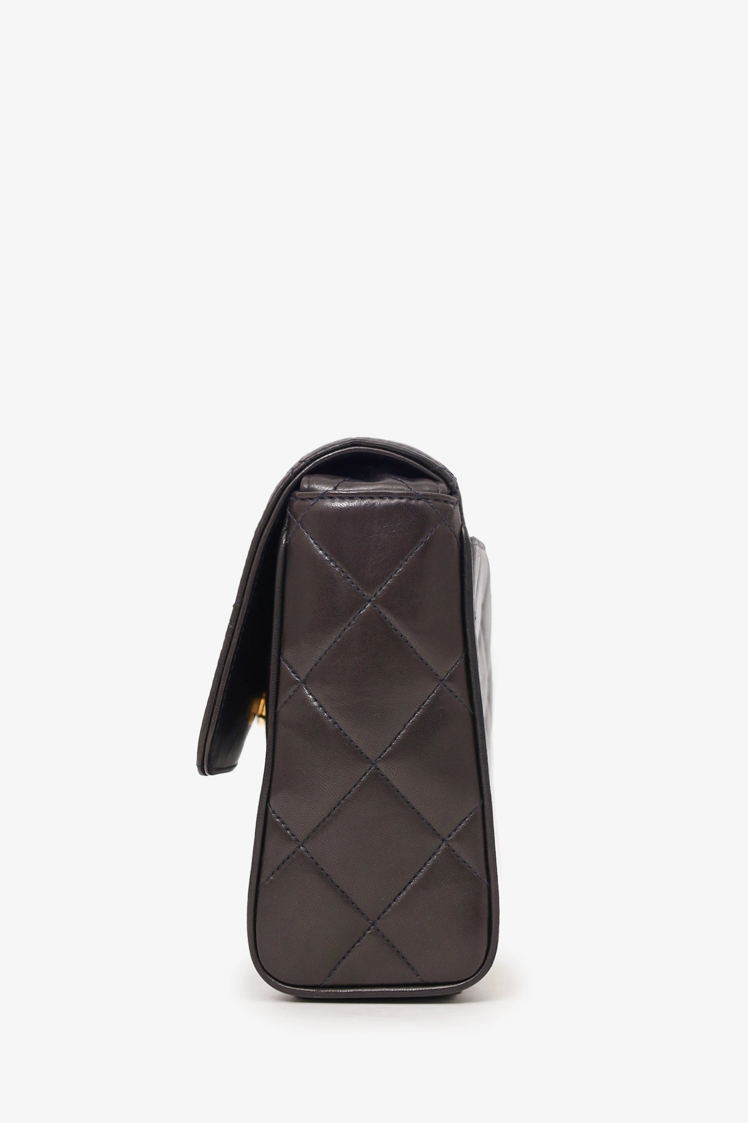 Chanel 1991-94 So Black Quilted Lambskin Leather CC Shoulder Bag