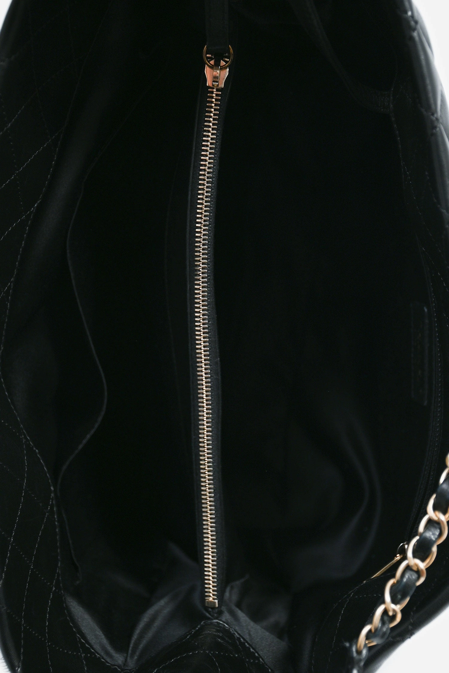 Chanel 2013 Black Lambskin Quilted CC Charm Tote