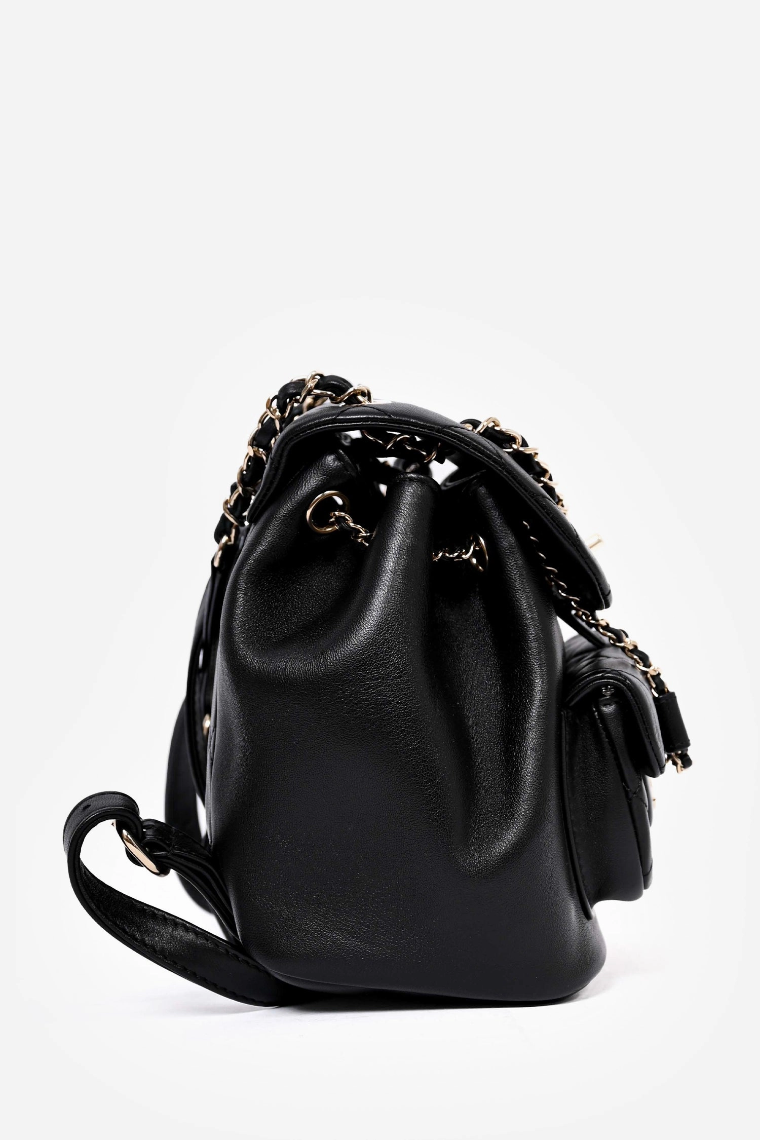 Chanel 2023 Black Lambskin Leather Duma Backpack