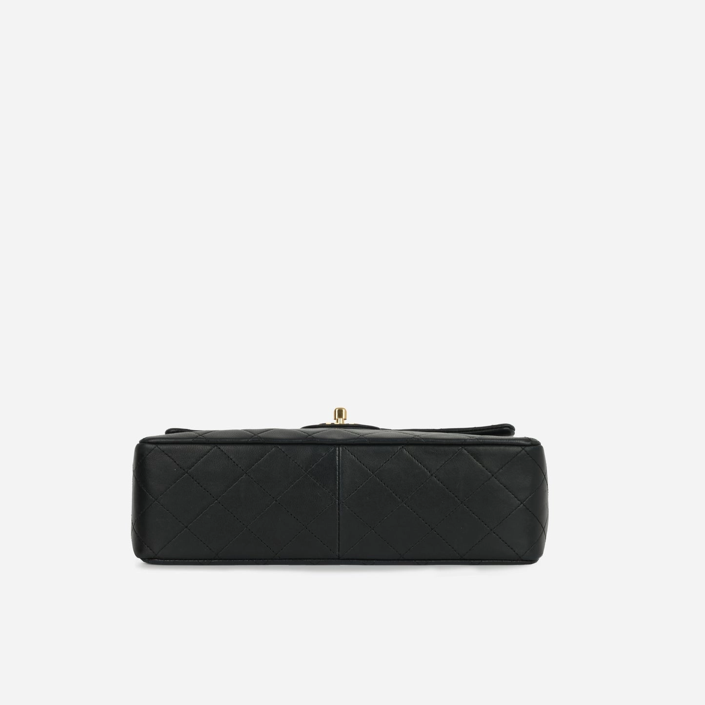 Chanel - Vintage Square Double Flap - Black Lambskin GHW - 2008/09