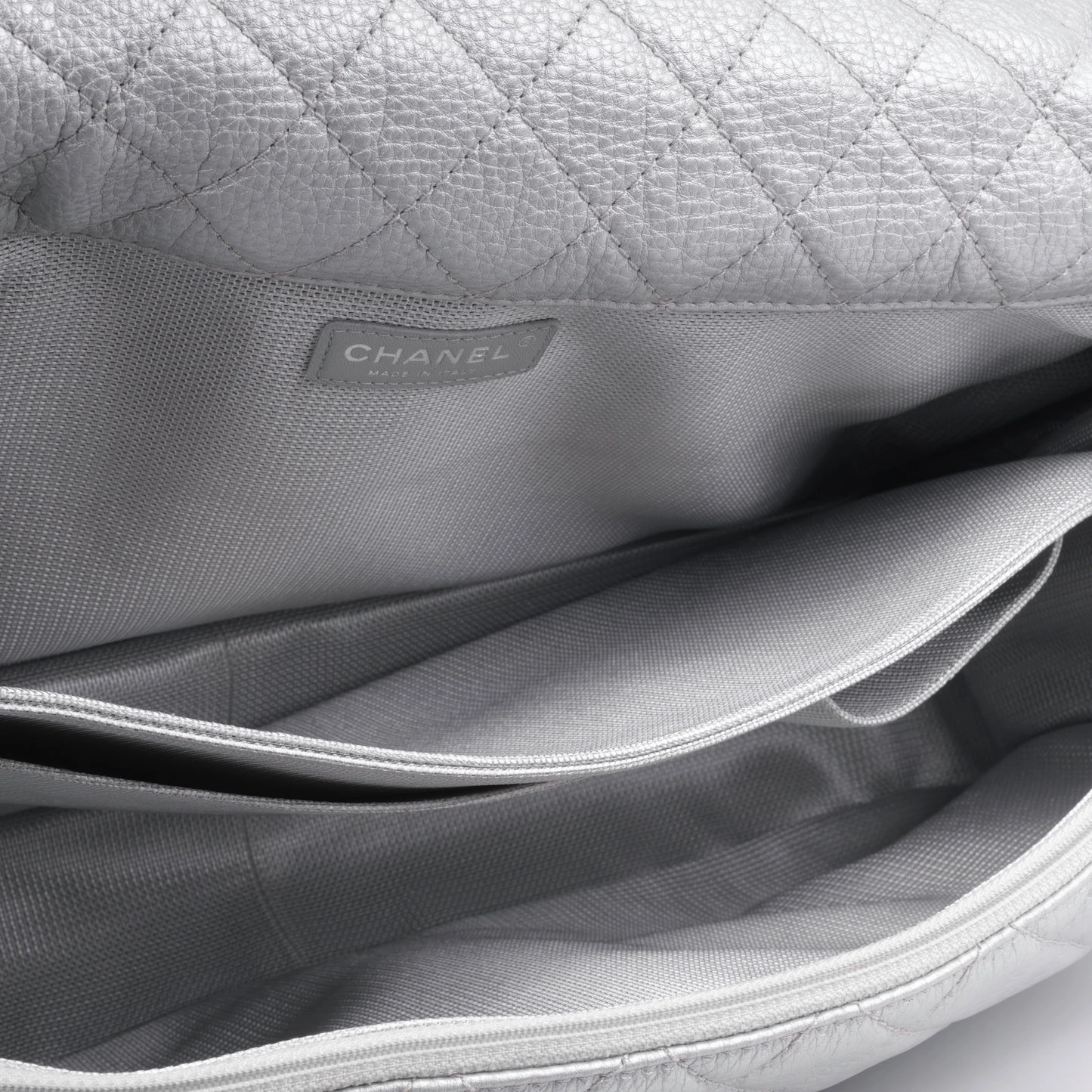 Chanel - XXL Airline Flap - Metallic Silver RHW - 2016/17 - Pre-Loved