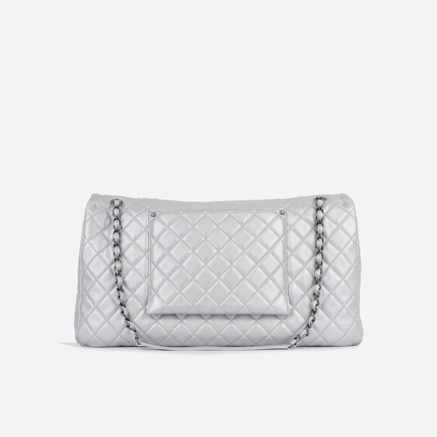 Chanel - XXL Airline Flap - Metallic Silver RHW - 2016/17 - Pre-Loved