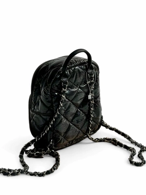 Chanel Backpack Black Nylon SHW