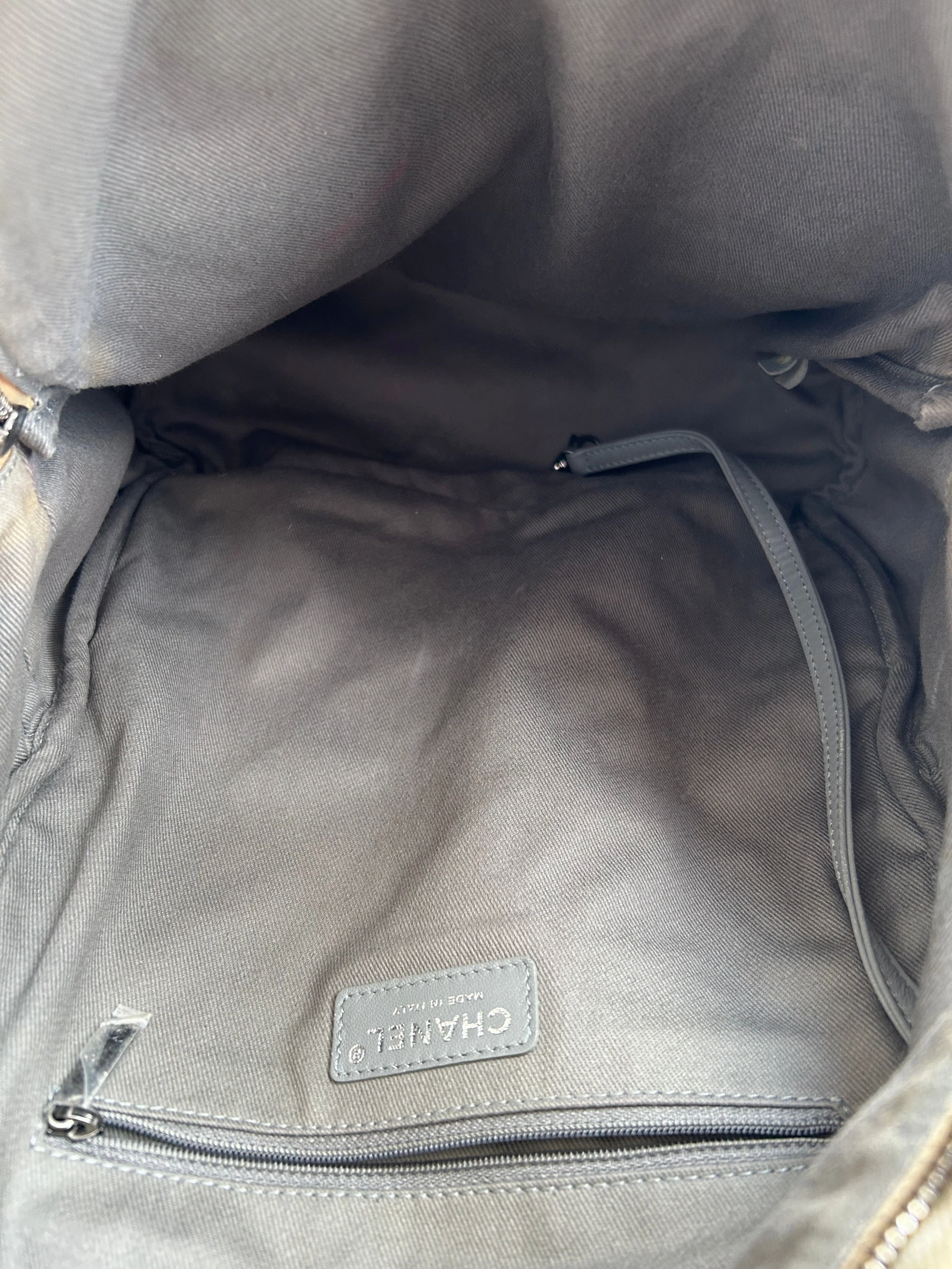 Chanel Beige & White Graffiti Backpack