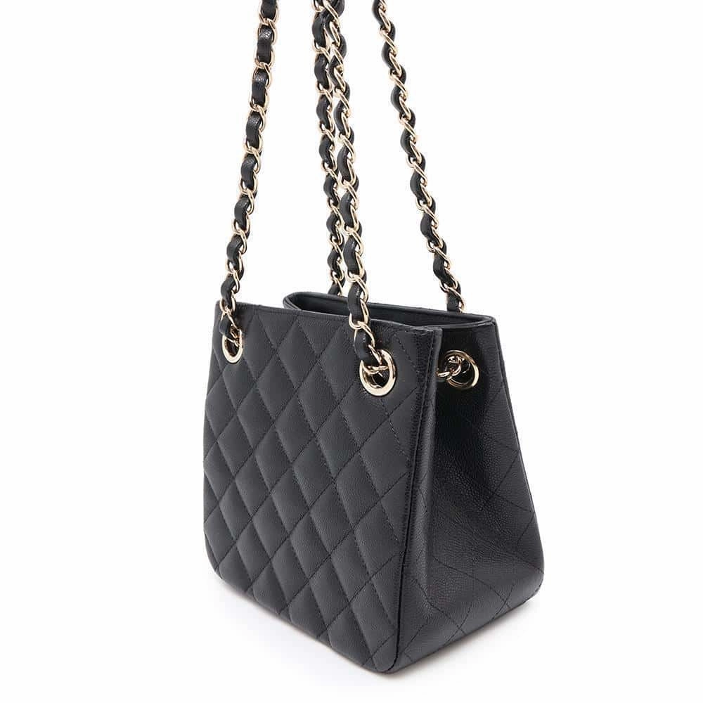 CHANEL Bucket ChainShoulder Bag BlackAS3176 Caviar Leather Size Mini