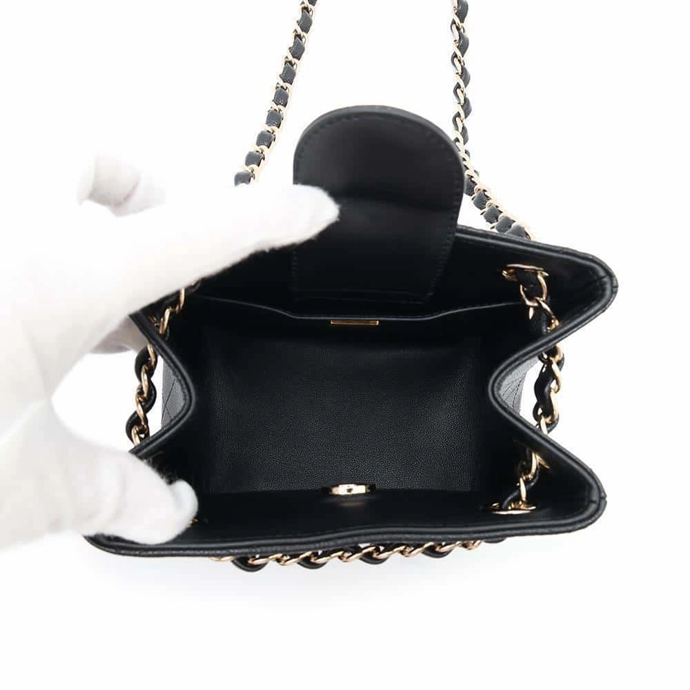 CHANEL Bucket ChainShoulder Bag BlackAS3176 Caviar Leather Size Mini