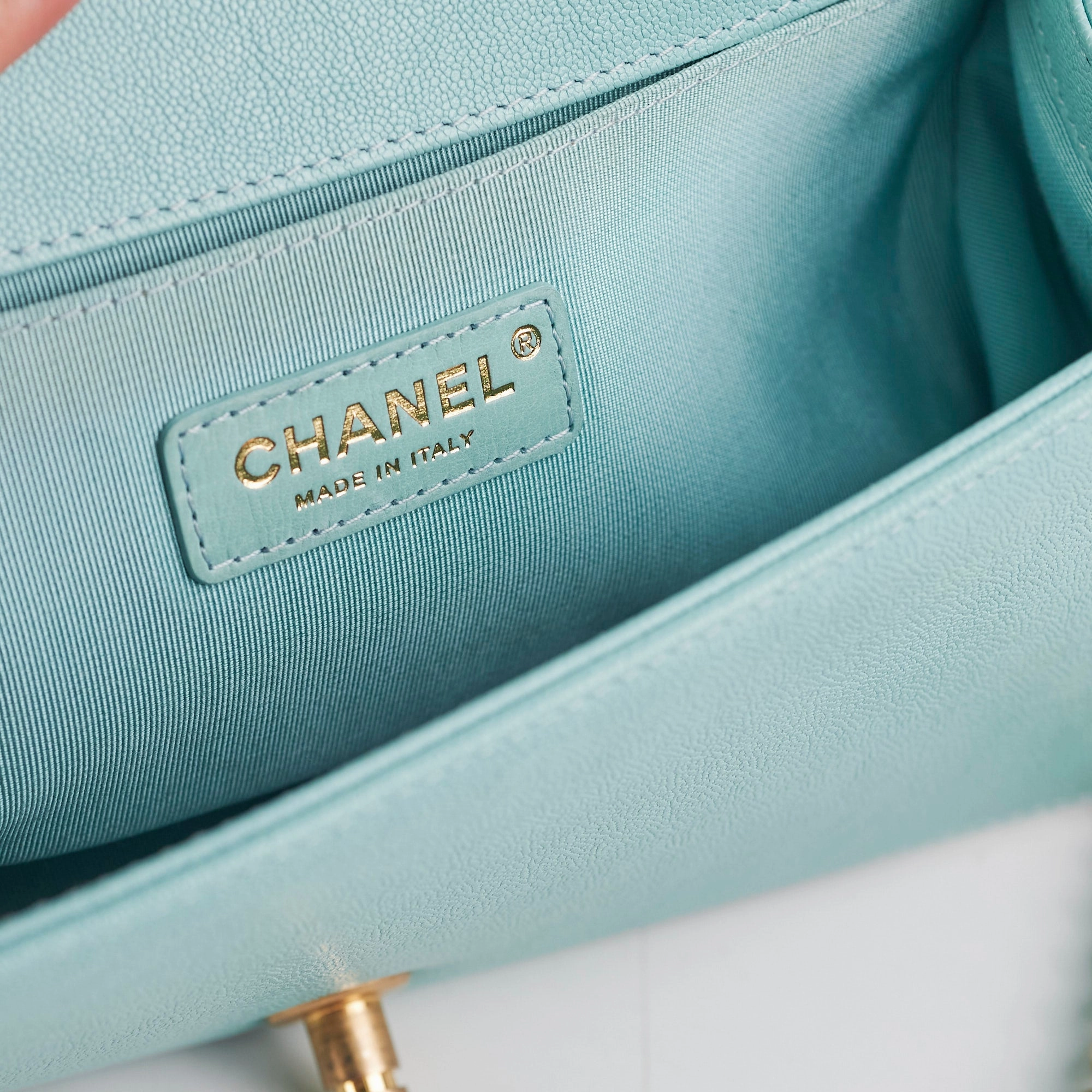 Chanel Caviar Old Medium Boy Blue  - 26Series