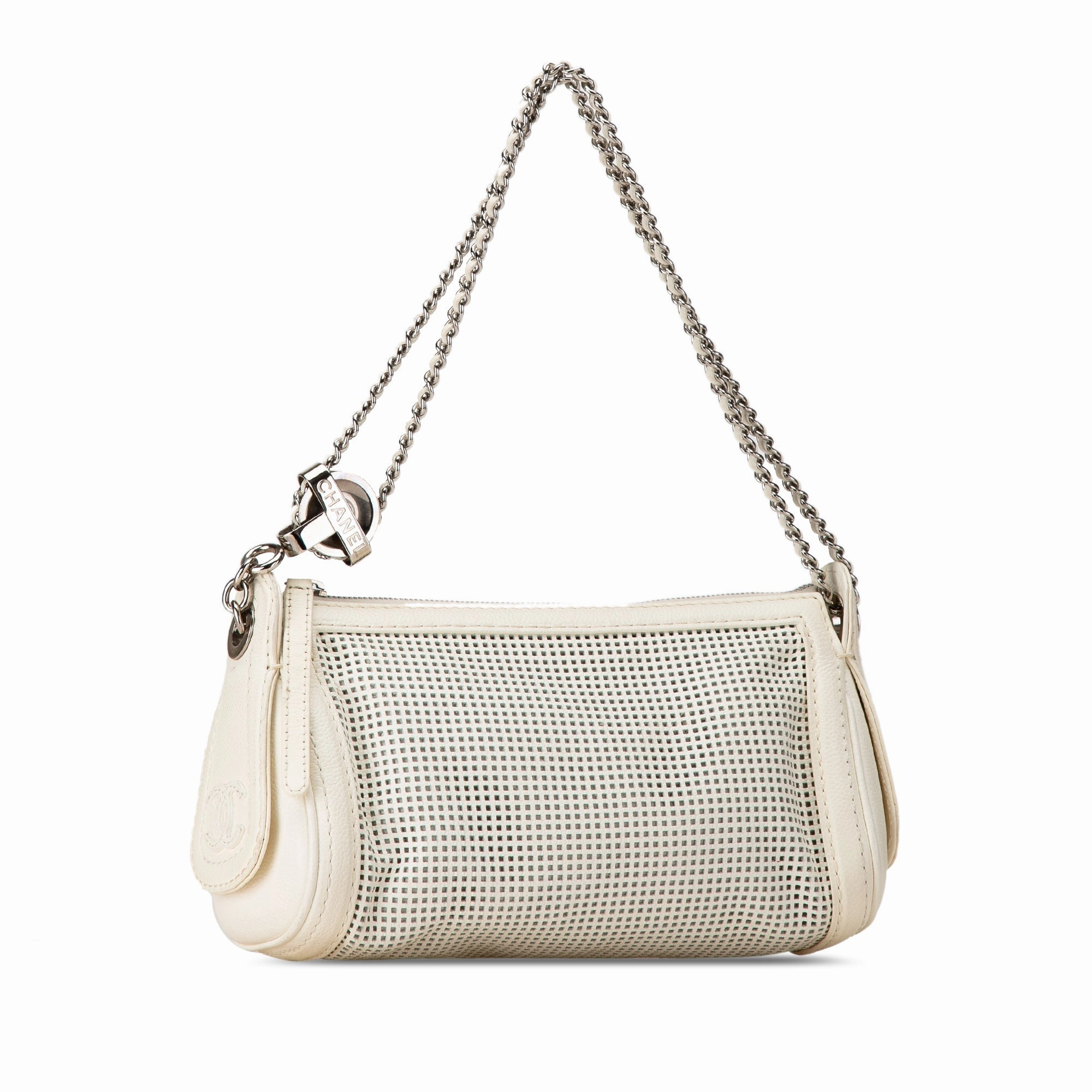 Chanel Caviar Perforated Pulley Shoulder Bag (21226)