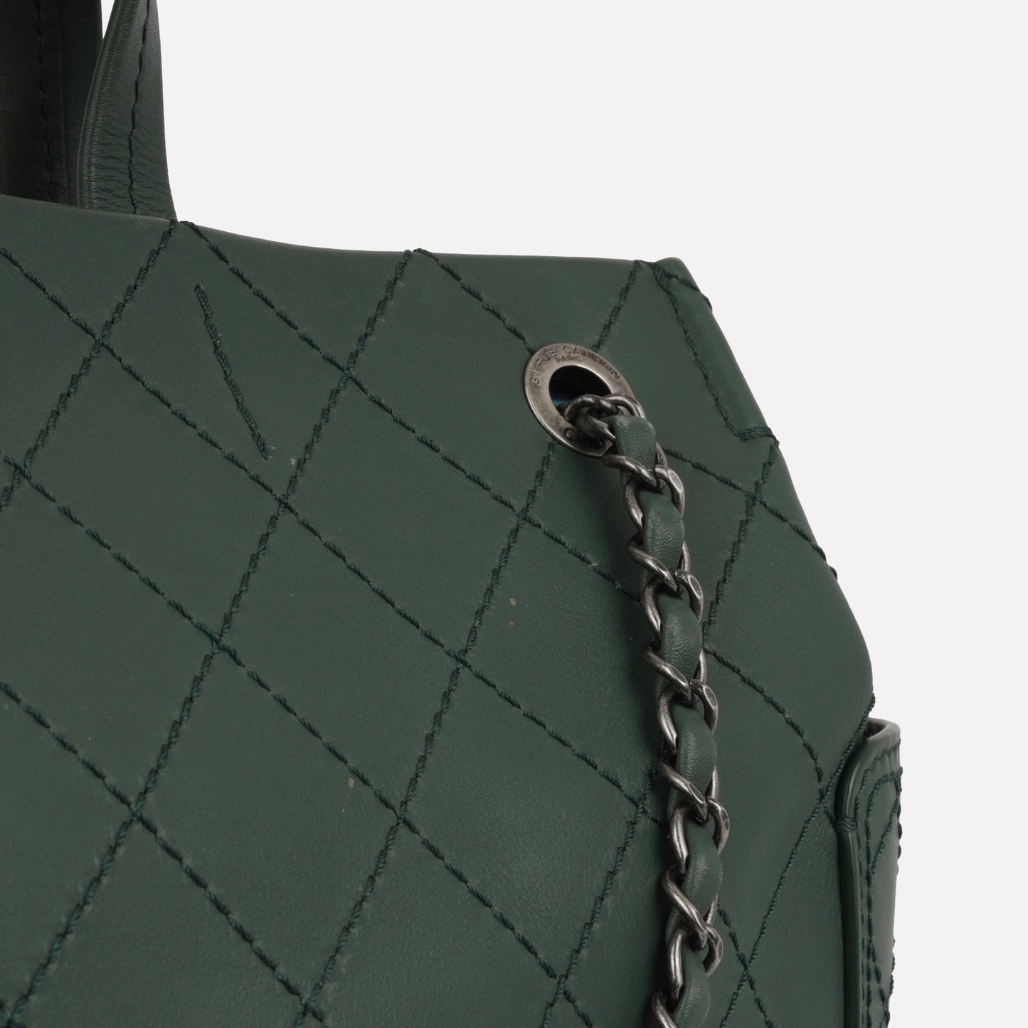 Chanel CC Pocket Tote Teal Calfskin RHW