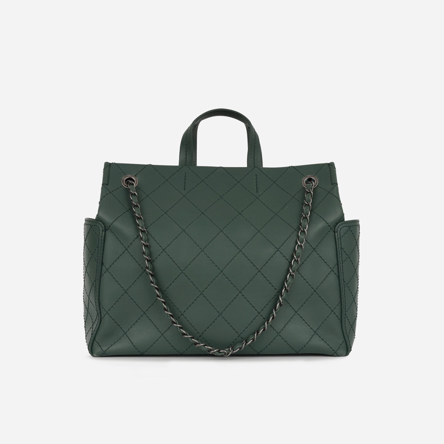 Chanel CC Pocket Tote Teal Calfskin RHW