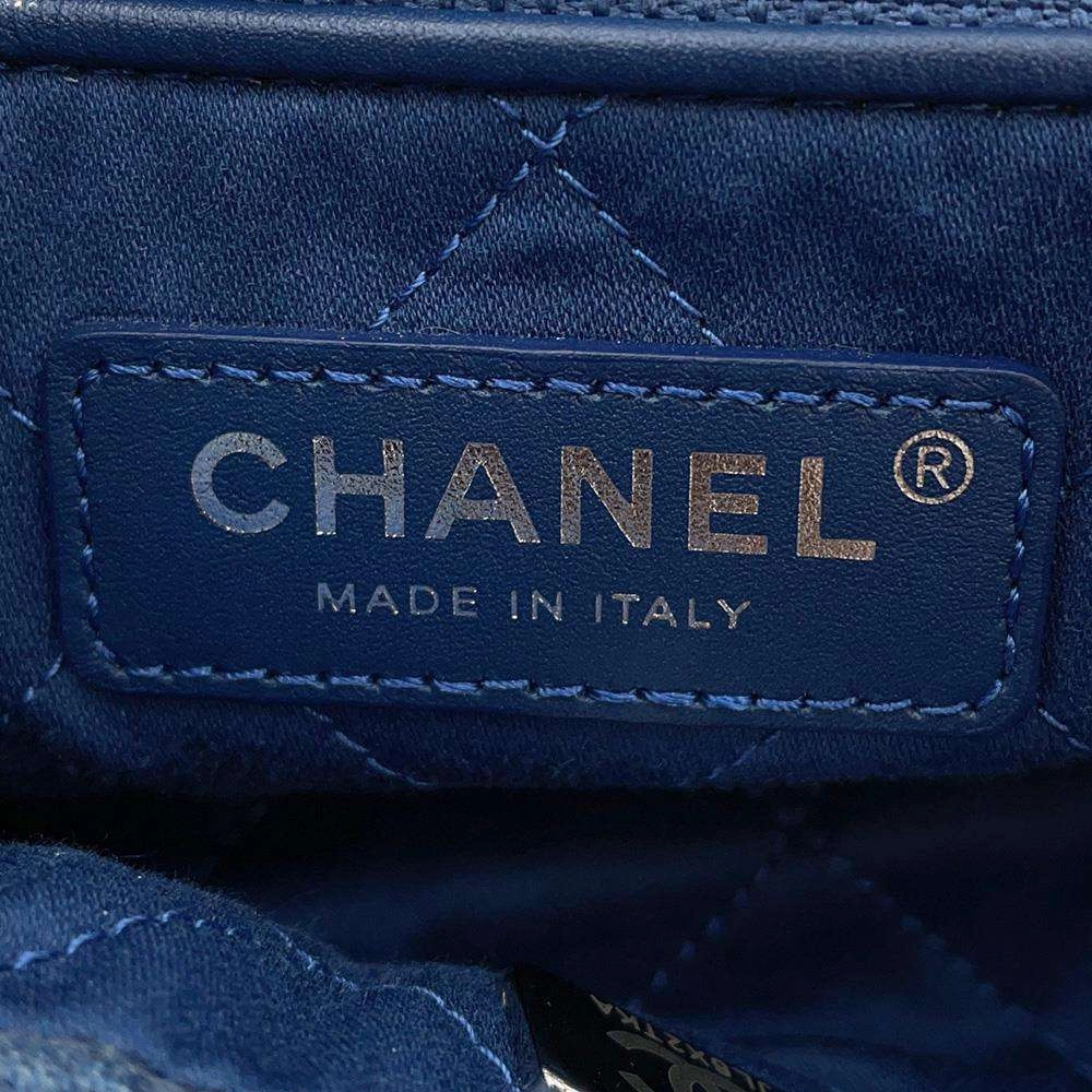CHANEL CHANEL22 ChainShoulder Bag BlueAS3260 Washed Denim Size Small