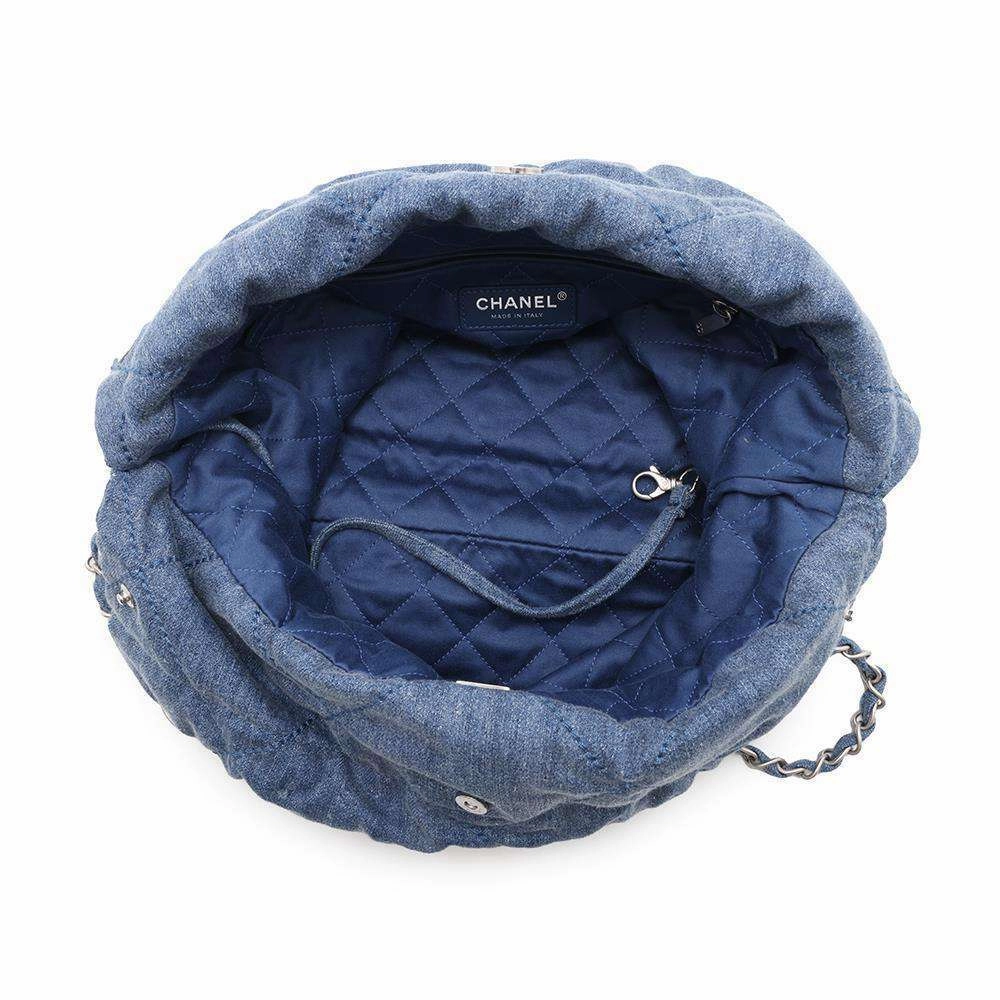 CHANEL CHANEL22 ChainShoulder Bag BlueAS3260 Washed Denim Size Small