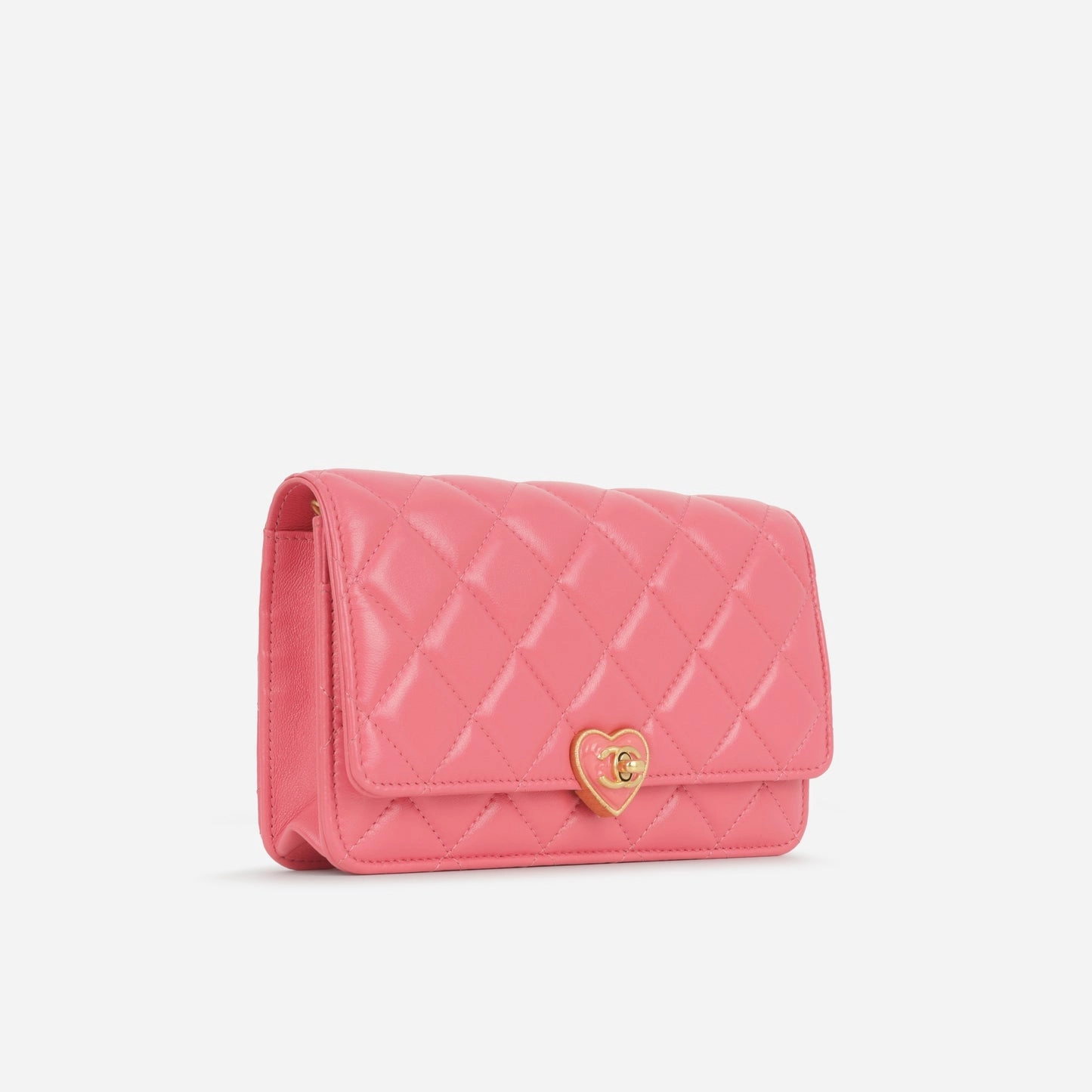 Chanel Chanel - Coco Heart WOC - Pink Lambskin AGHW - Pre-Loved