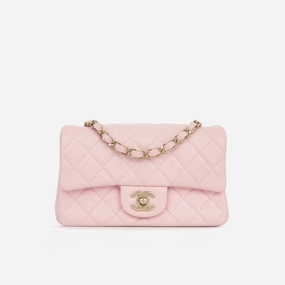 Chanel Chanel - Mini Rectangular - Pink Lambskin CGHW - Pre-Loved