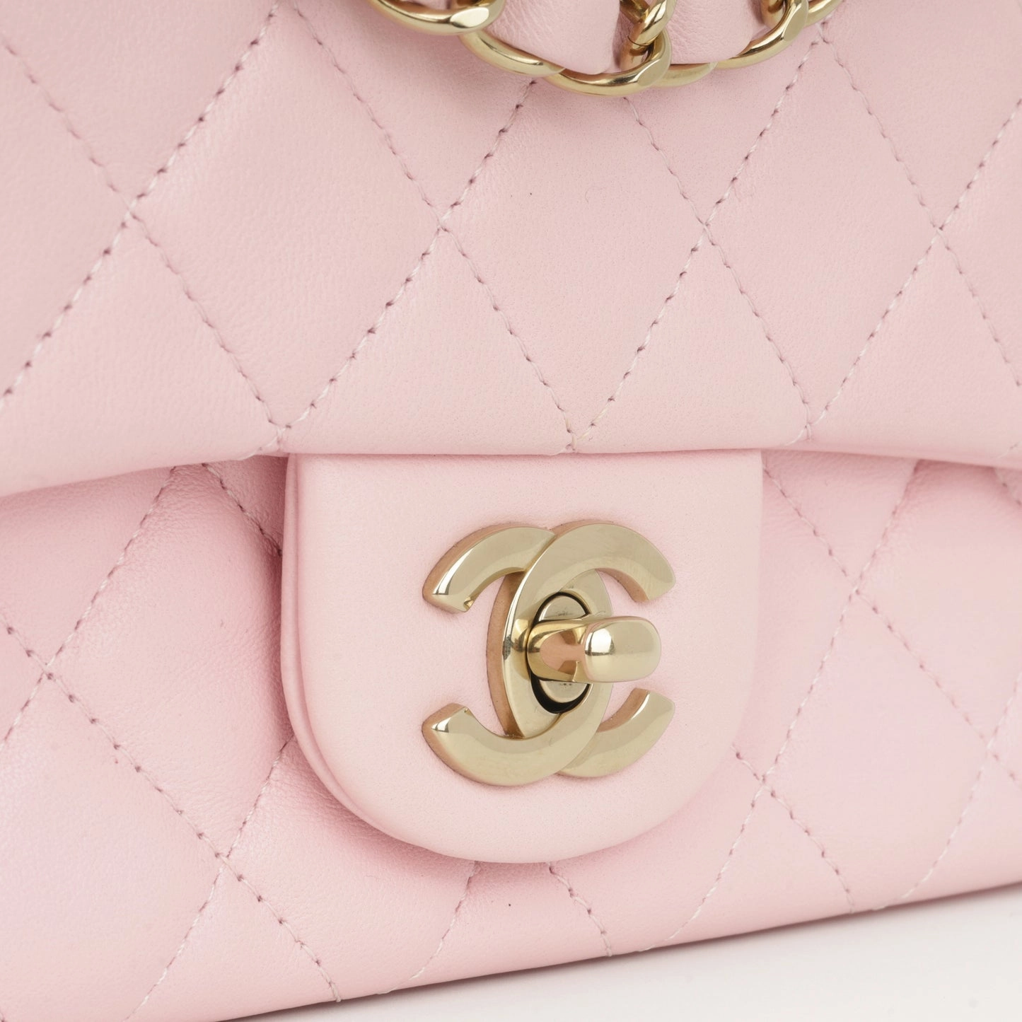 Chanel Chanel - Mini Rectangular - Pink Lambskin CGHW - Pre-Loved