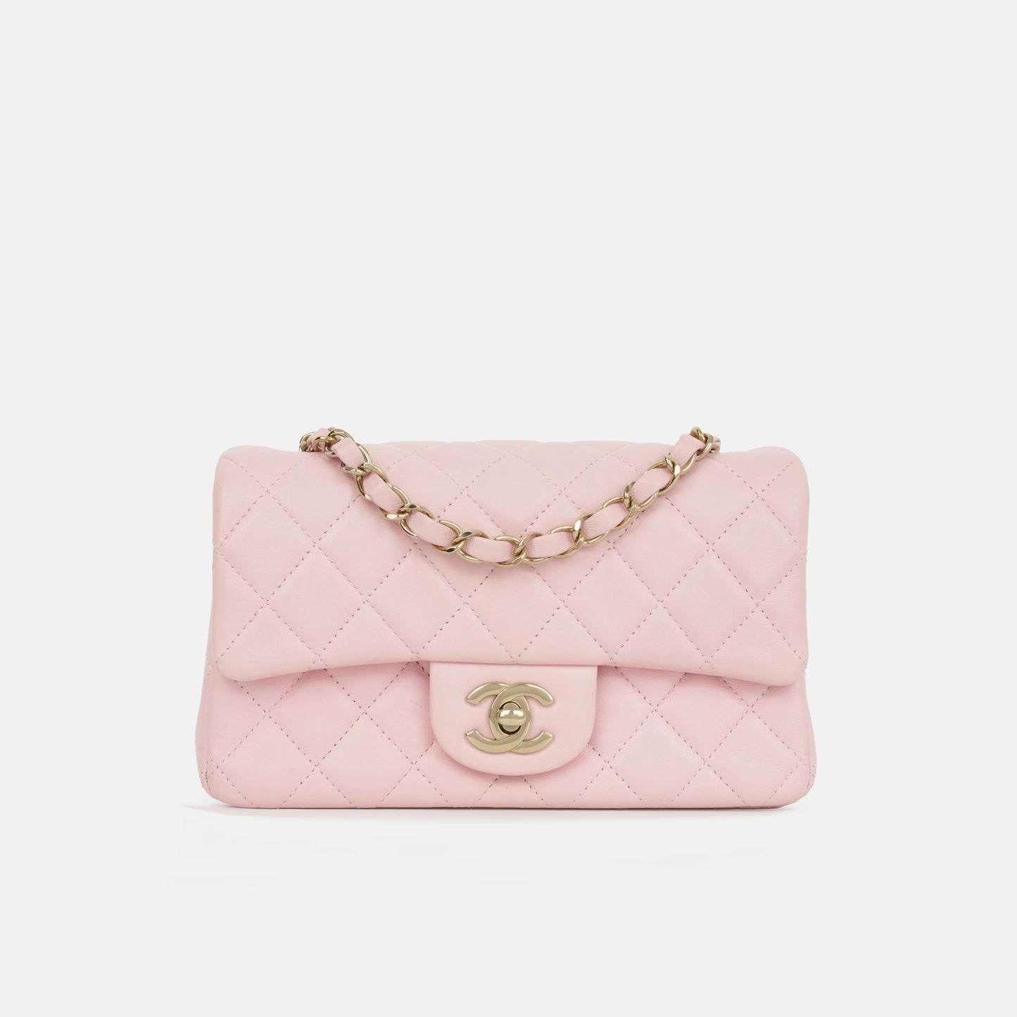 Chanel Chanel - Mini Rectangular - Pink Lambskin CGHW - Pre-Loved