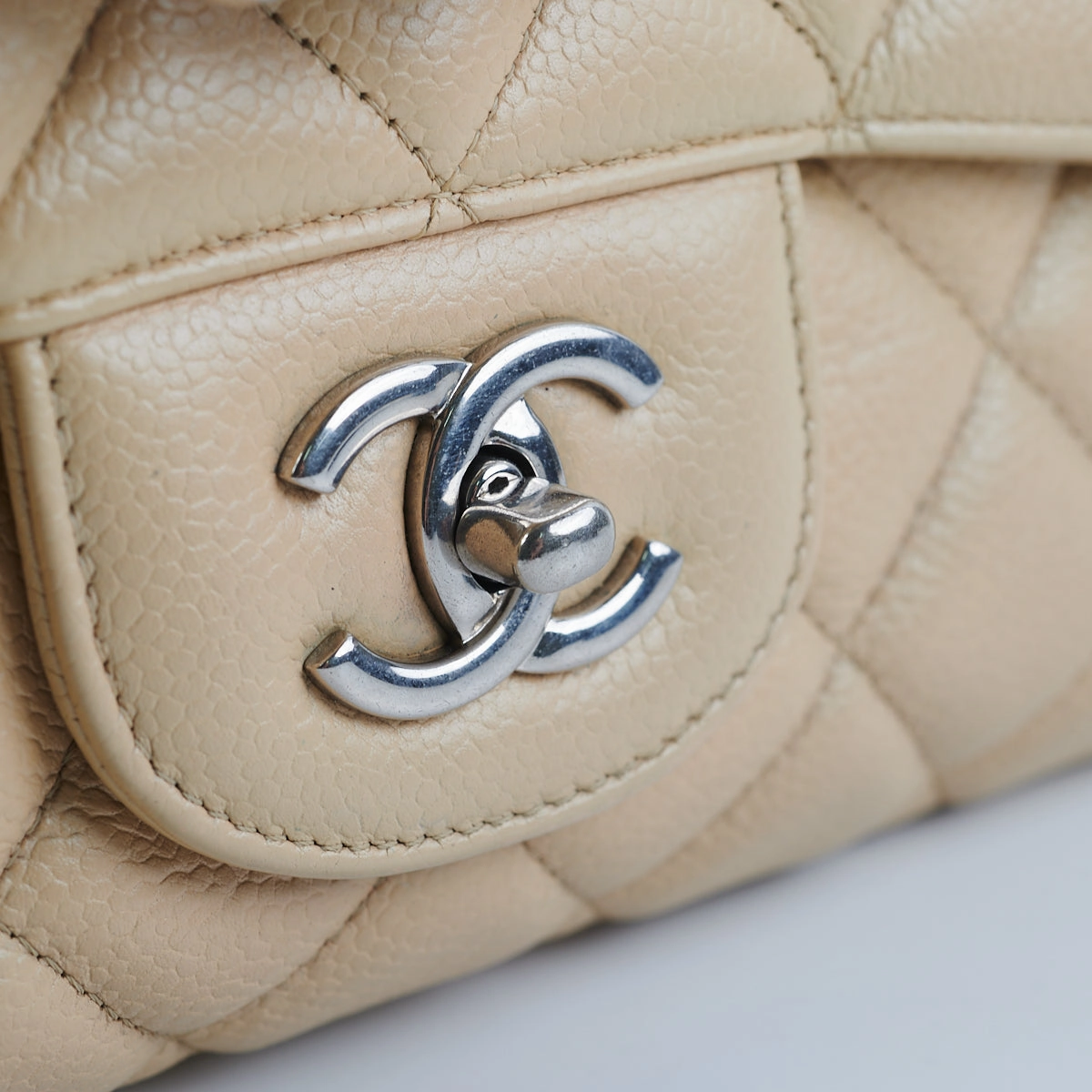 Chanel Classic Flap Jumbo Caviar Beige