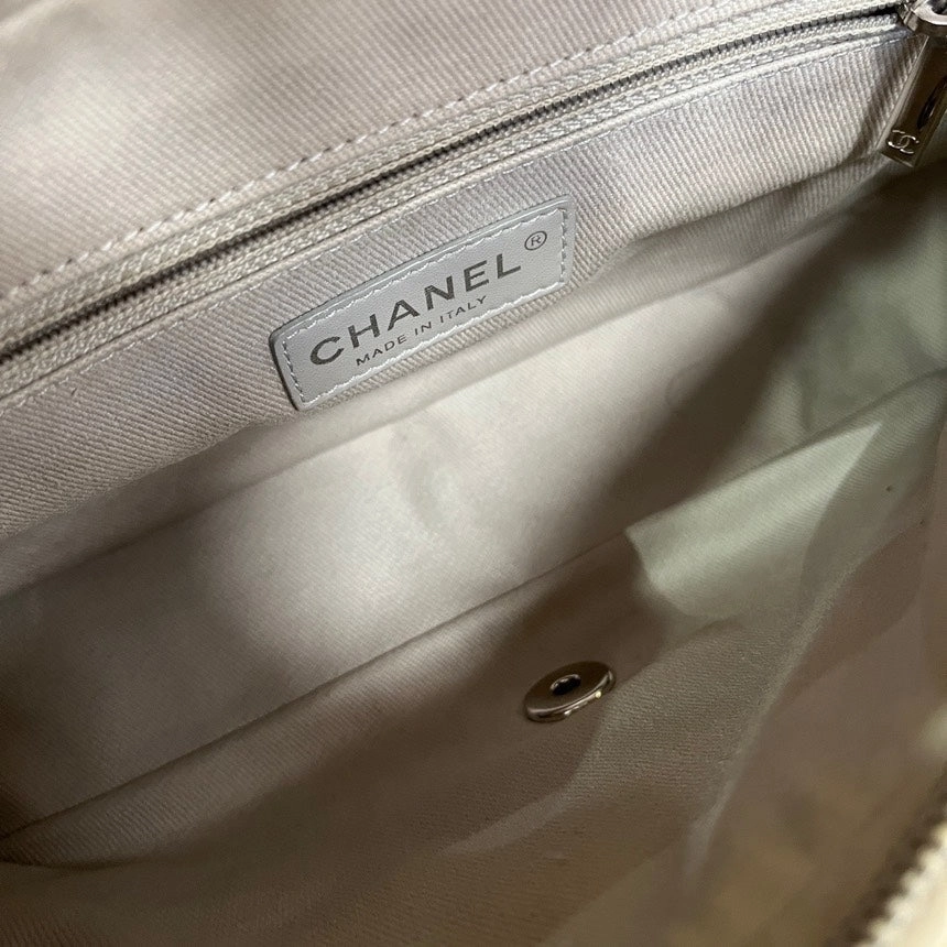 Chanel Cream Classic Flap One-Shoulder Crossbody Bag