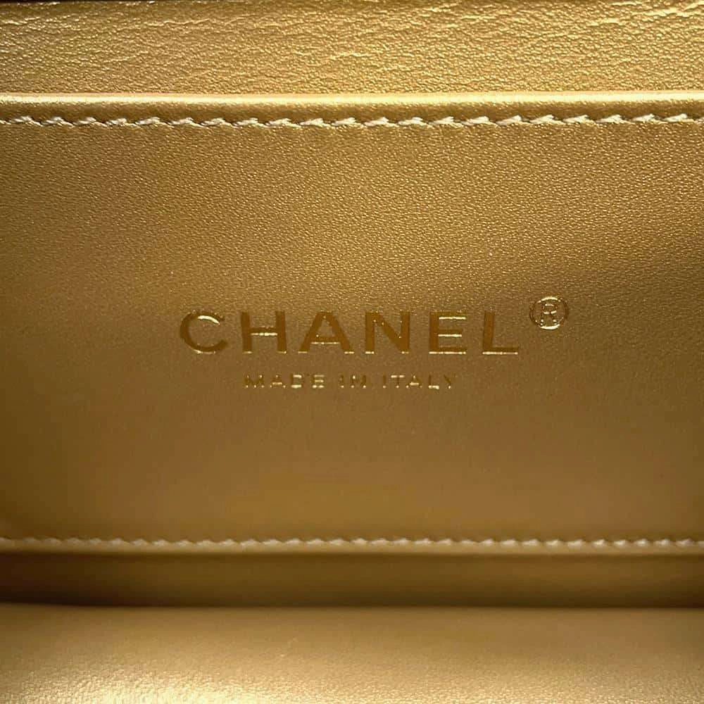 CHANEL Gripoa Matelasse ChainShoulder Bag BlackAS2251 Calf Leather Faux Pearl  Resin