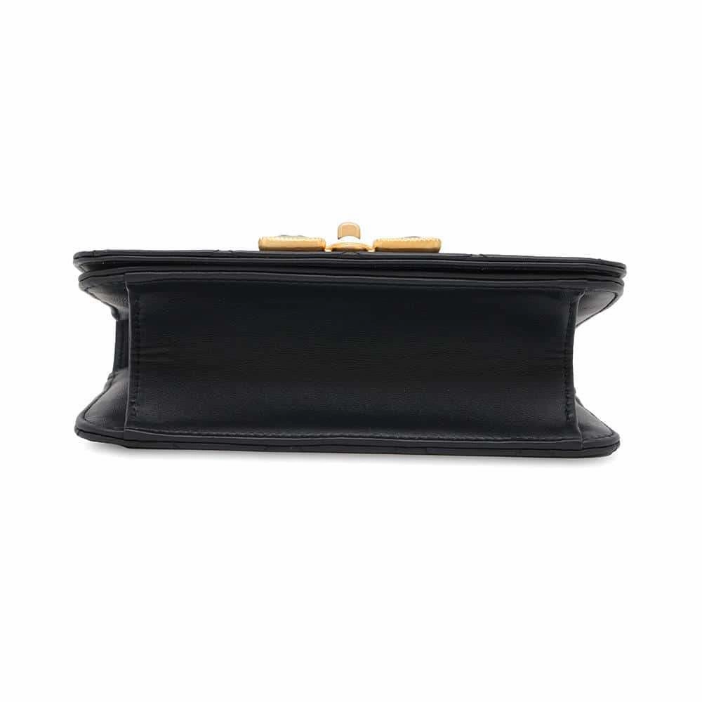 CHANEL Gripoa Matelasse ChainShoulder Bag BlackAS2251 Calf Leather Faux Pearl  Resin