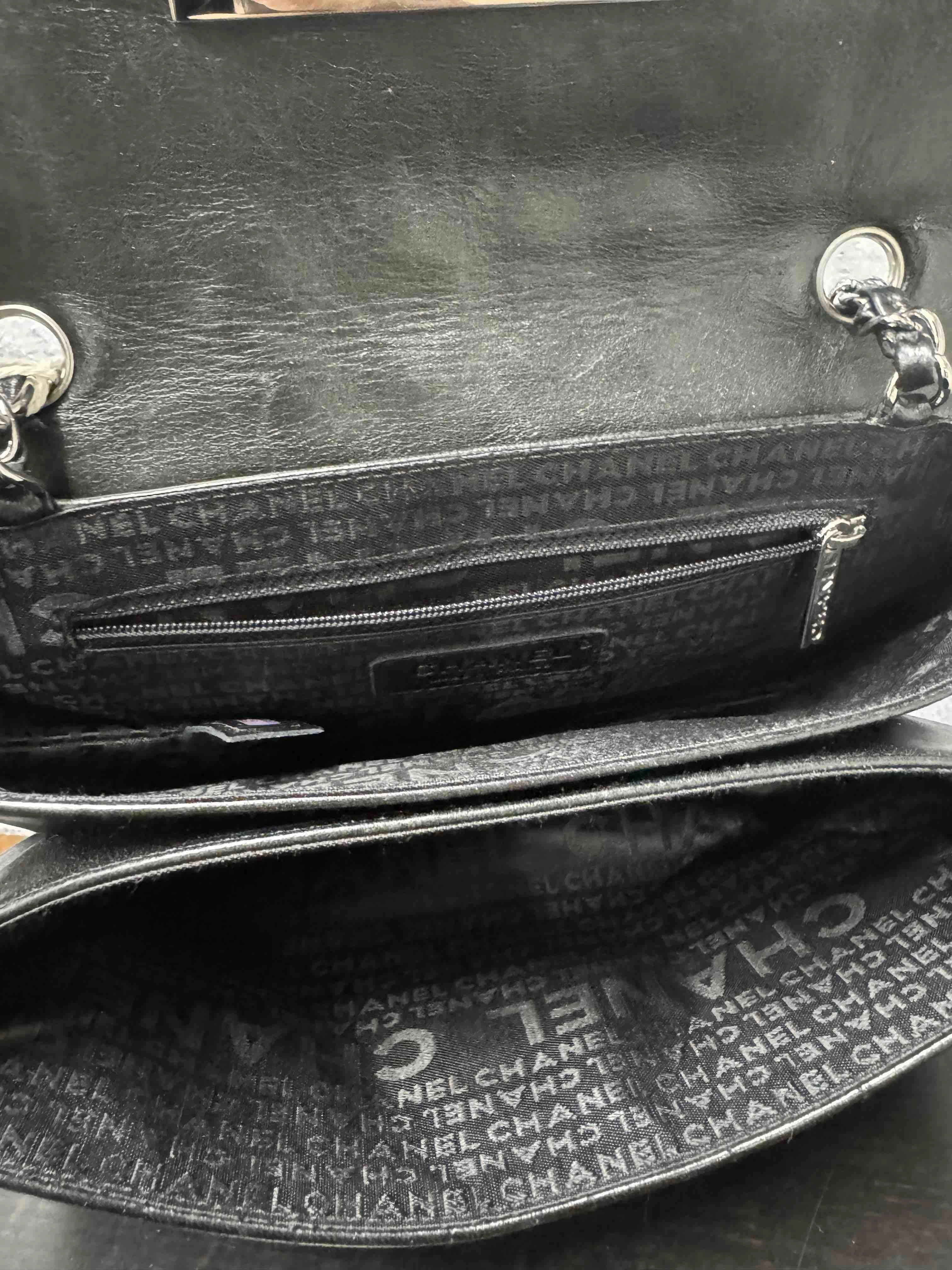 Chanel Ice Cube Flap Bag Black Leather Shoulder Bag JZ099180200