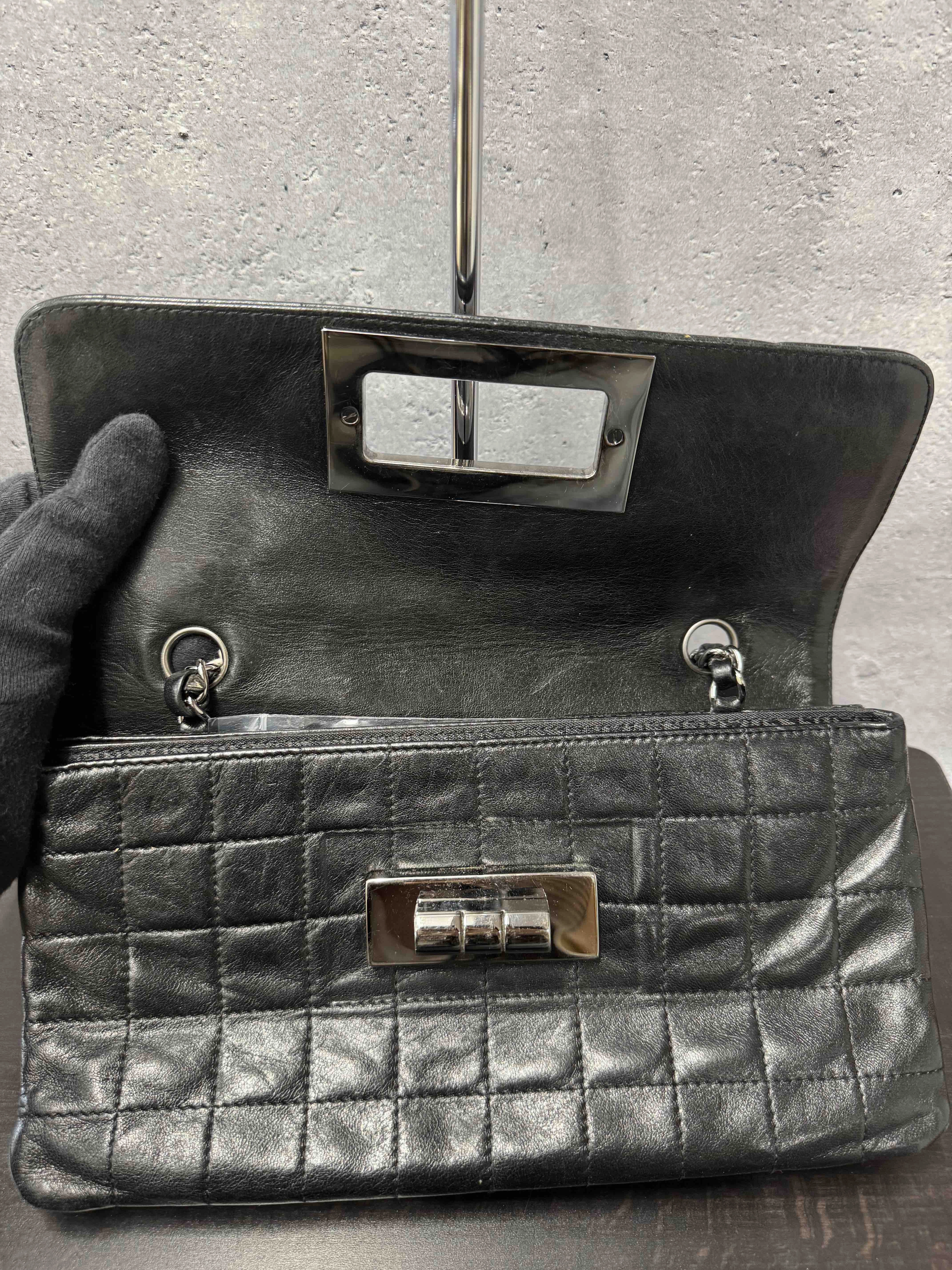 Chanel Ice Cube Flap Bag Black Leather Shoulder Bag JZ099180200