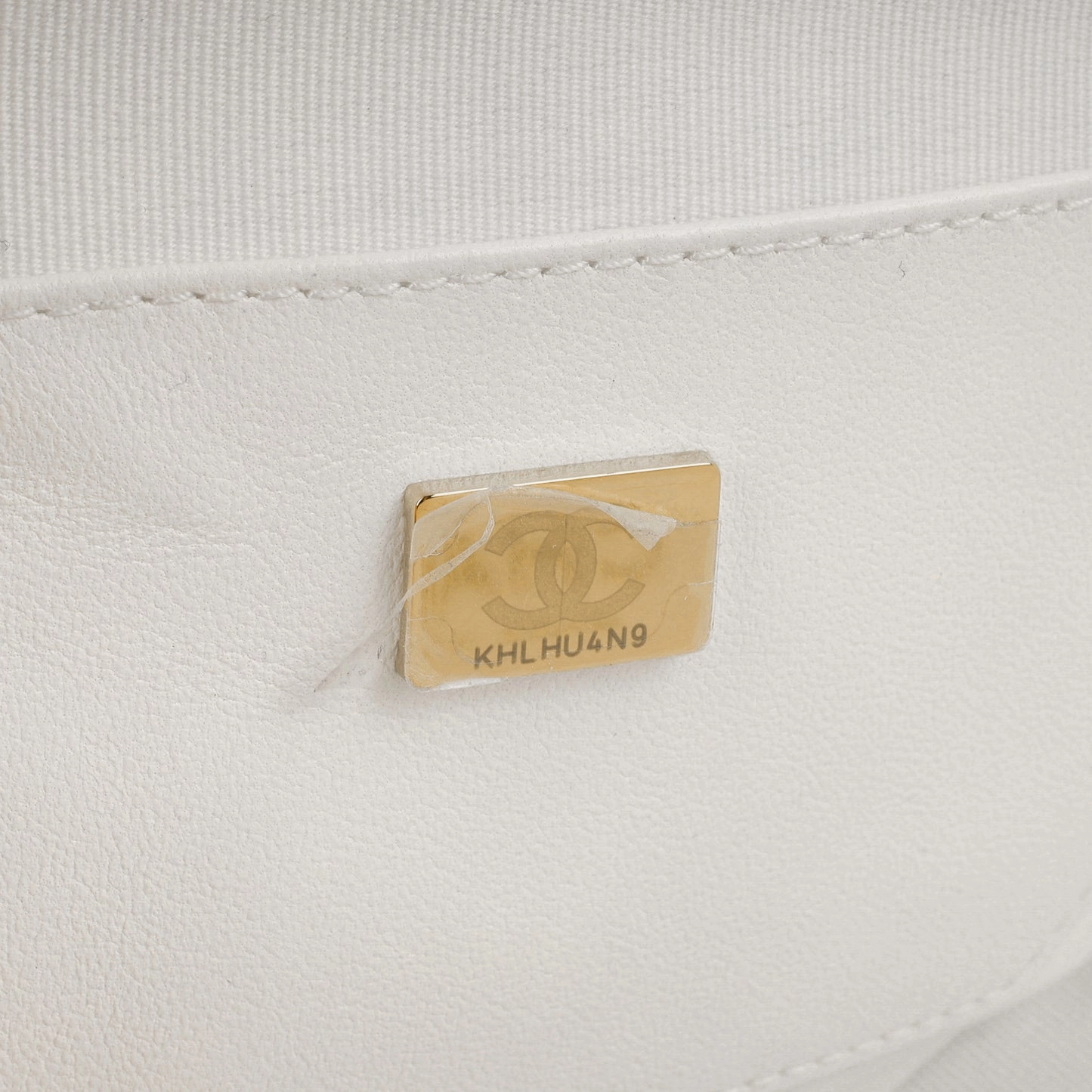 Chanel Large Heart Bag White Lambskin CGHW Plaque Series