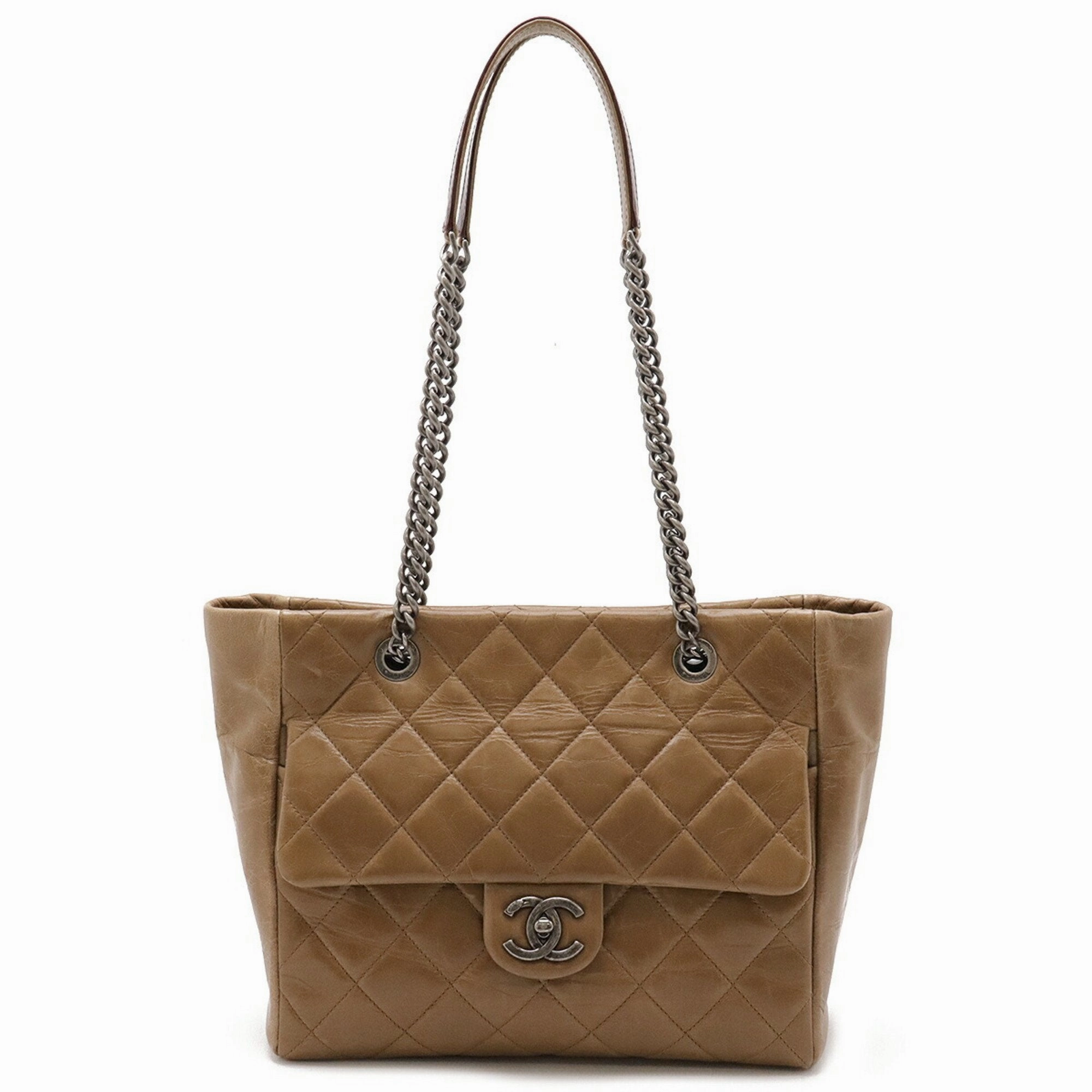 Chanel  Leather Shoulder Bag Tote Bag (Pre-Owned)