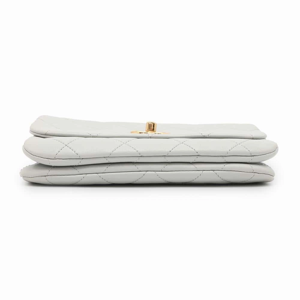 CHANEL Matelasse ChainShoulder Bag GrayAS3367 Lambskin